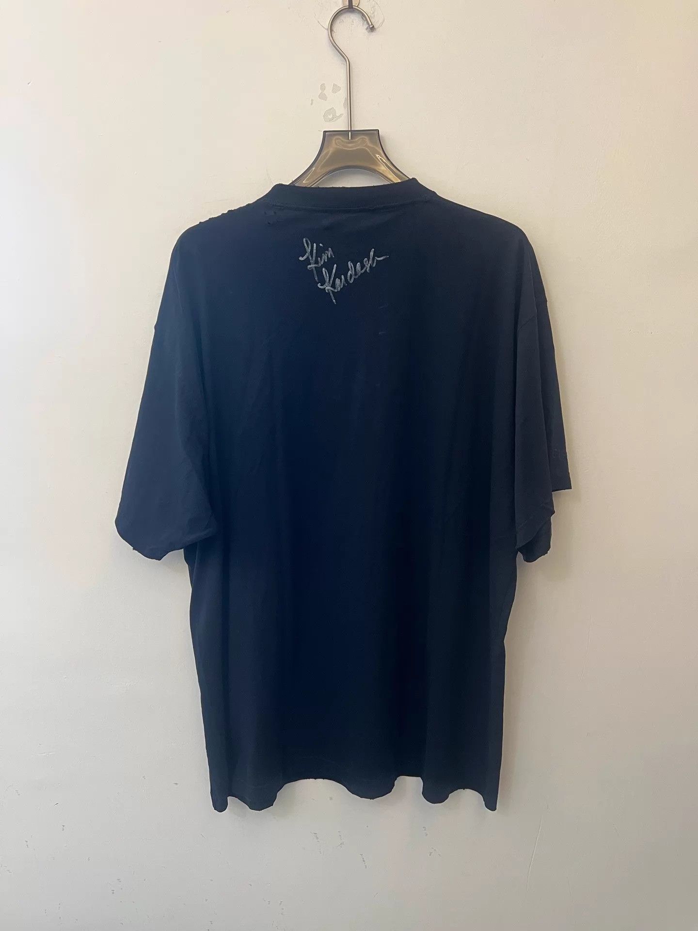 Balenciaga Balenciaga Fanclub Logo Crew Black Oversize Tee Size US L / EU 52-54 / 3 - 3 Thumbnail