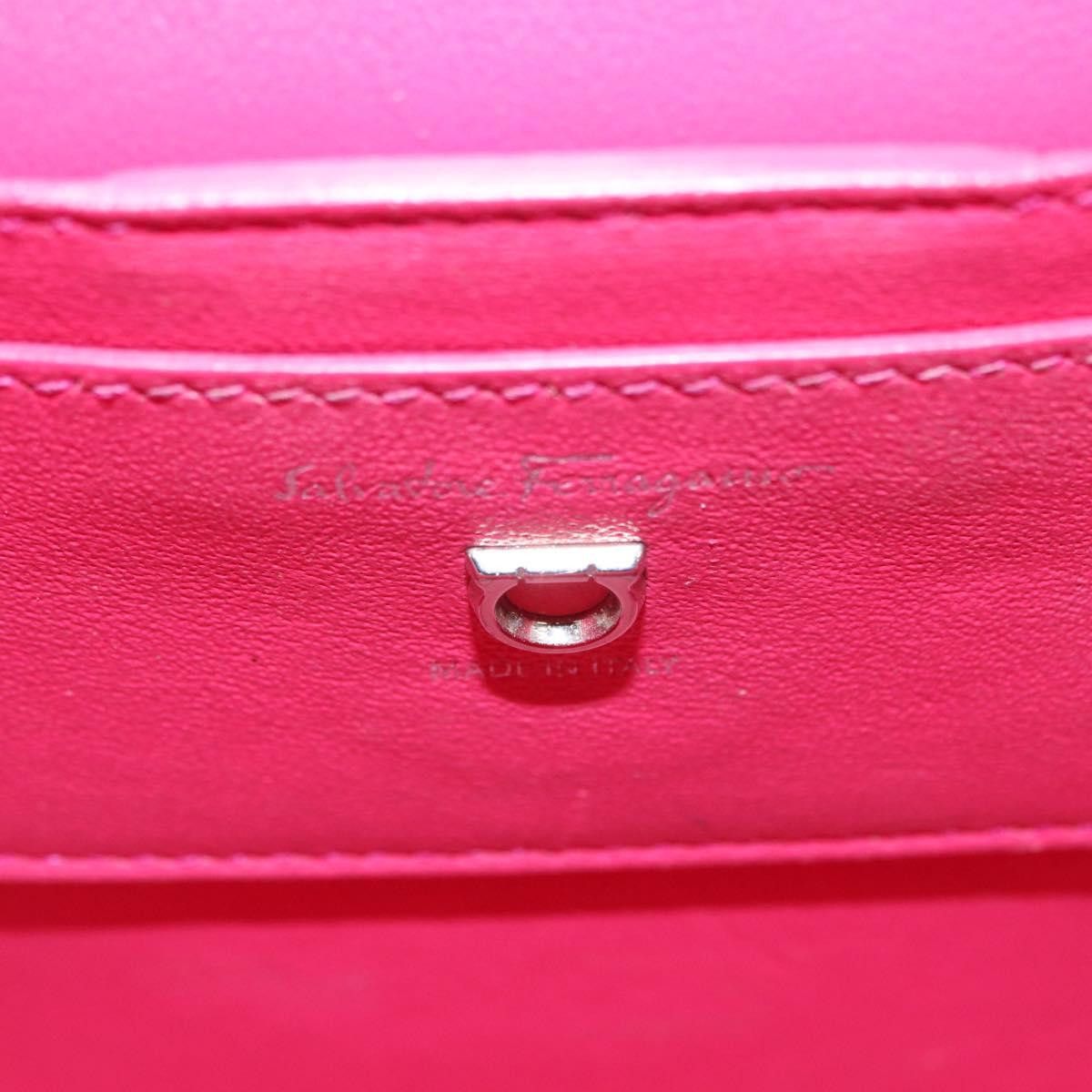 Salvatore Ferragamo Salvatore Ferragamo Gancini Hand Bag Leather 2way Pink Size ONE SIZE - 12 Thumbnail