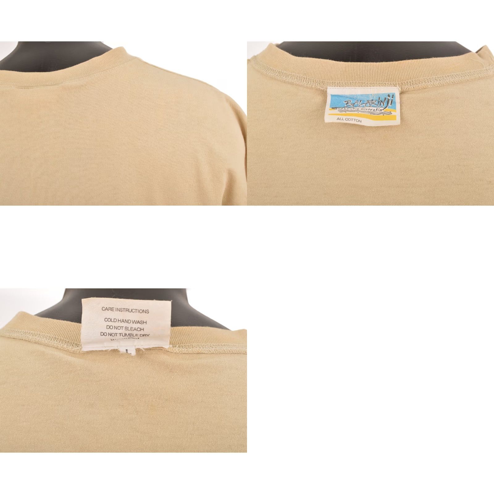 Vintage VINTAGE Balarinji T-Shirt Men L Liwangala Australia Spirit People Beige 100% Cotton Size L Tee Shirt Size US L / EU 52-54 / 3 - 8 Thumbnail