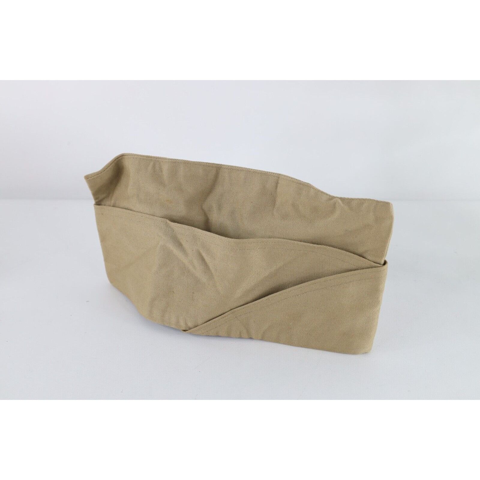 Vintage Vintage 50s 1952 Korean War Khaki M-1950 Garrison Cap Hat Size ONE SIZE - 2 Thumbnail
