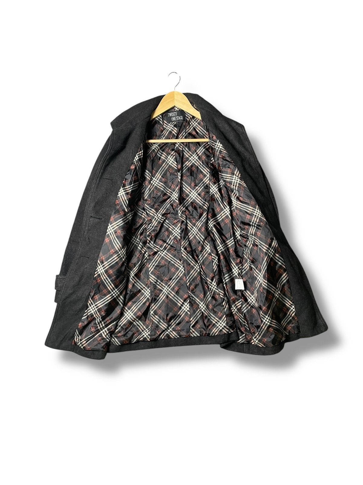 Japanese Brand Twenty One Stage Wool Coat (52) Size US XXS / EU 40 - 2 Thumbnail