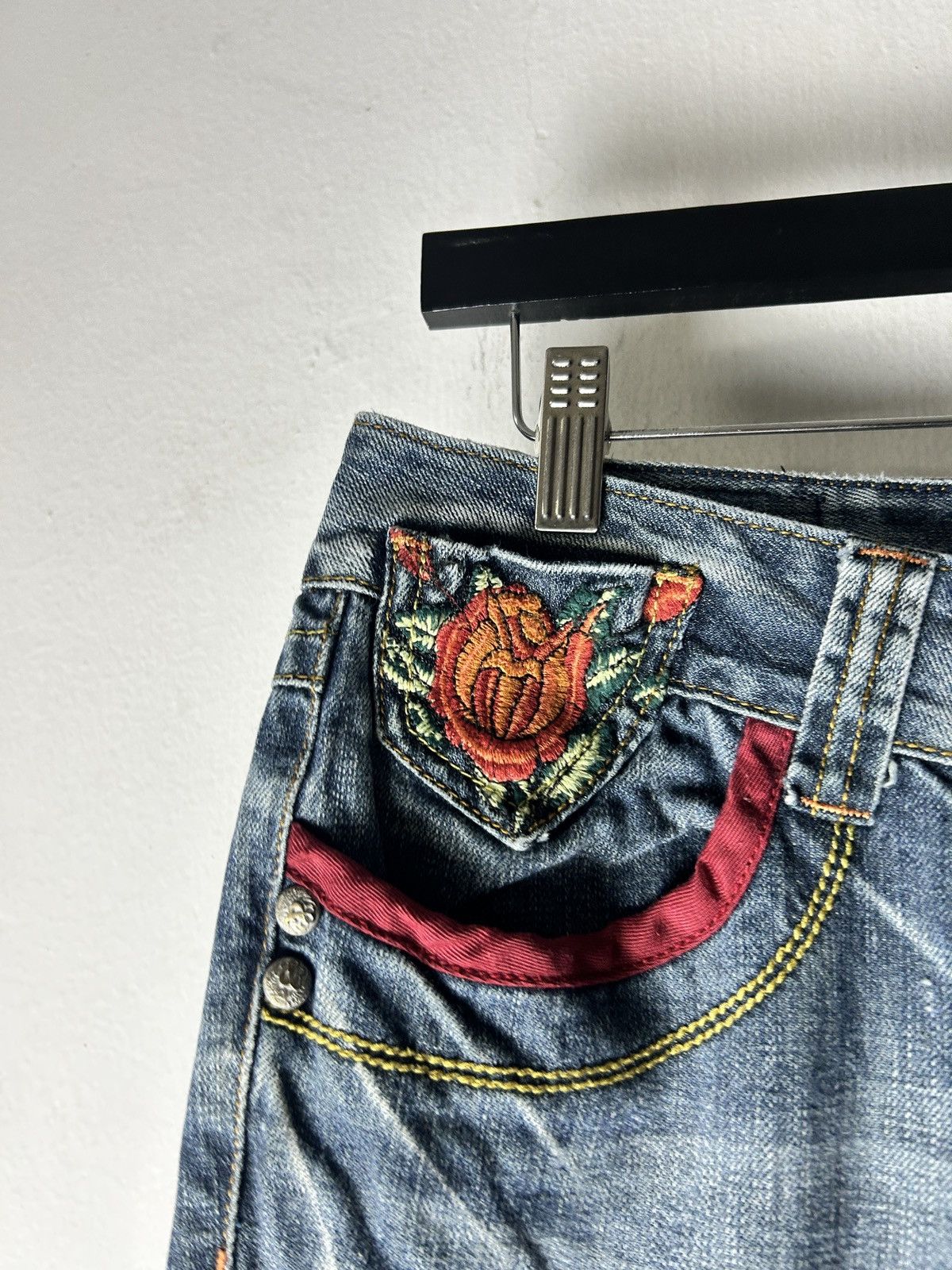 Yasuyuki Ishii MHR310 Tattoo Embroidery Flared Jeans Japanese denim lgb Size US 33 - 9 Thumbnail