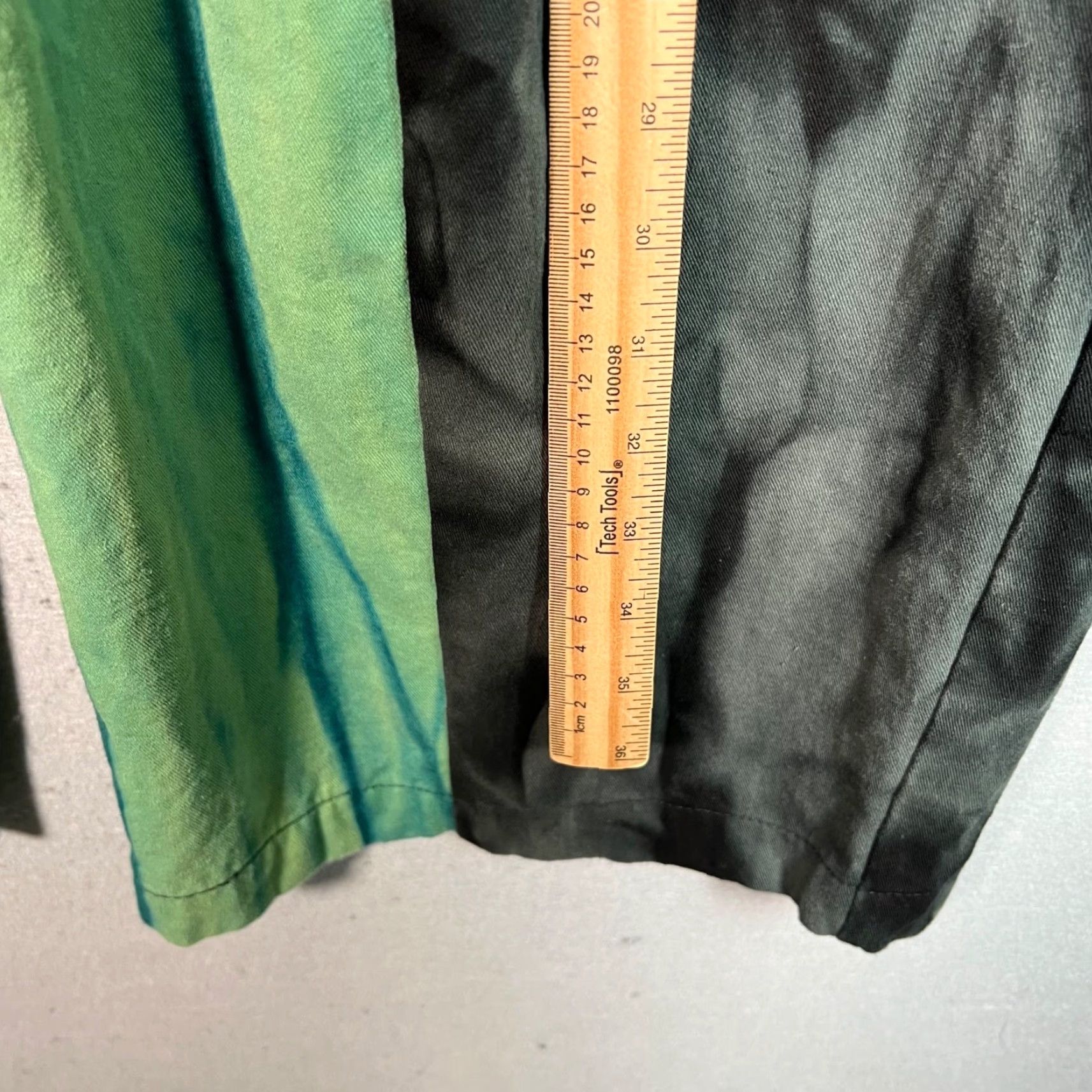 Vintage Wood & Mountain Womens Size Large Tie-Dye Green & Black Pants Wide-Leg Size 36" / US 14 / IT 50 - 6 Thumbnail