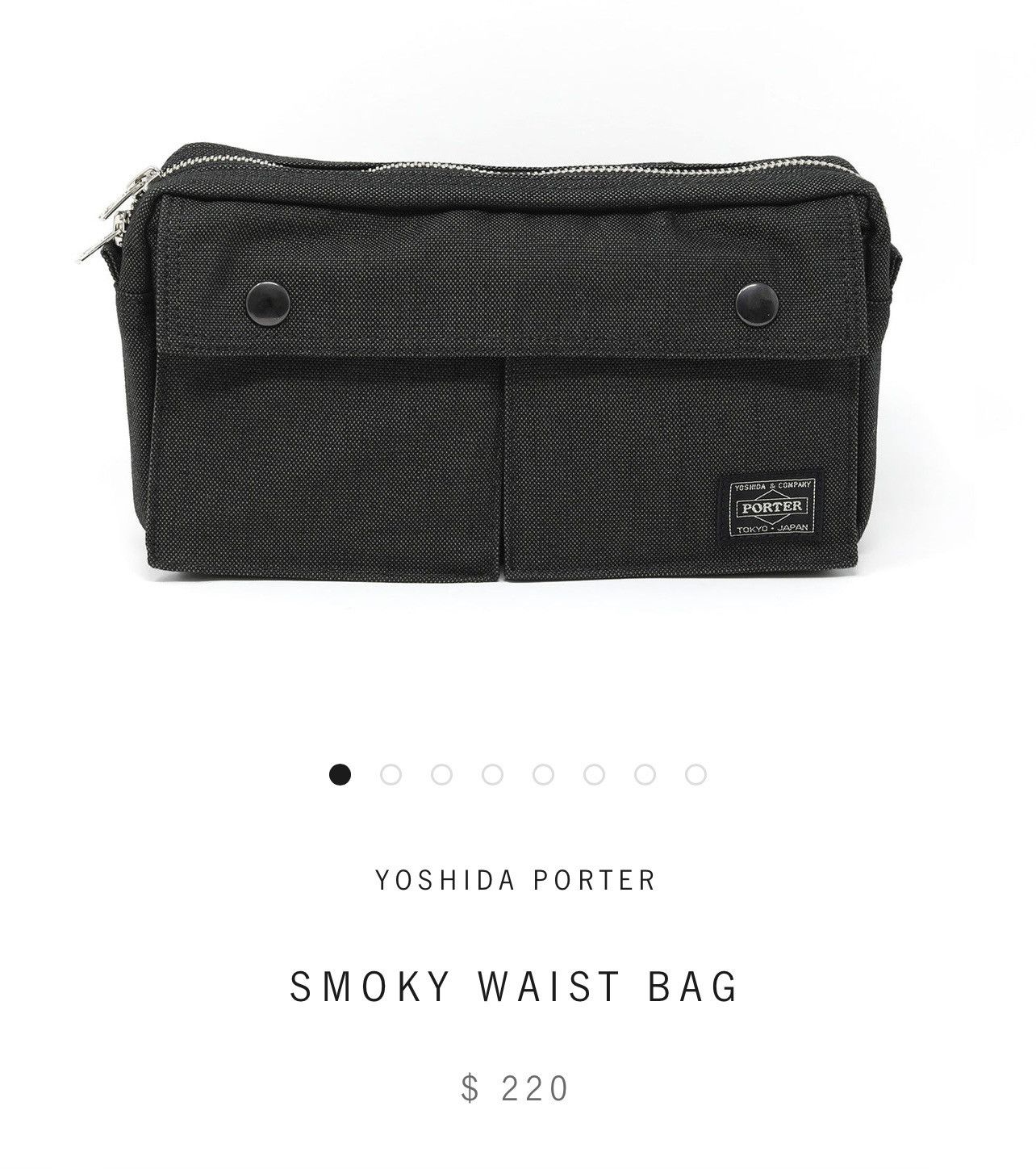 image of Porter Smoky Waist Bag in Black, Men's