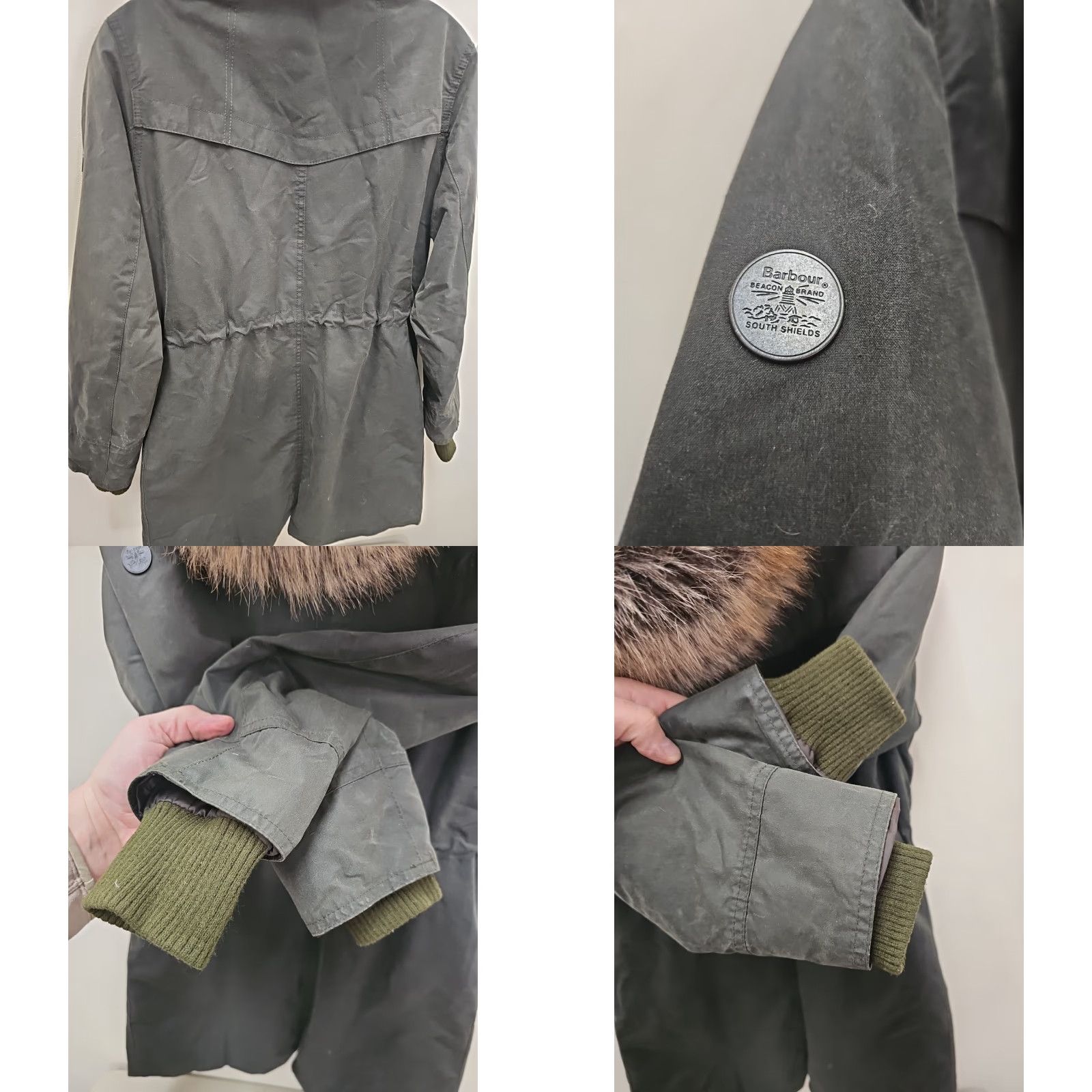 Barbour Barbour Parka Waxed Cotton Green USA SIZE 6 Women Jacket Coat Barbour Thrunton Parka Waxed Size M / US 6-8 / IT 42-44 - 8 Thumbnail