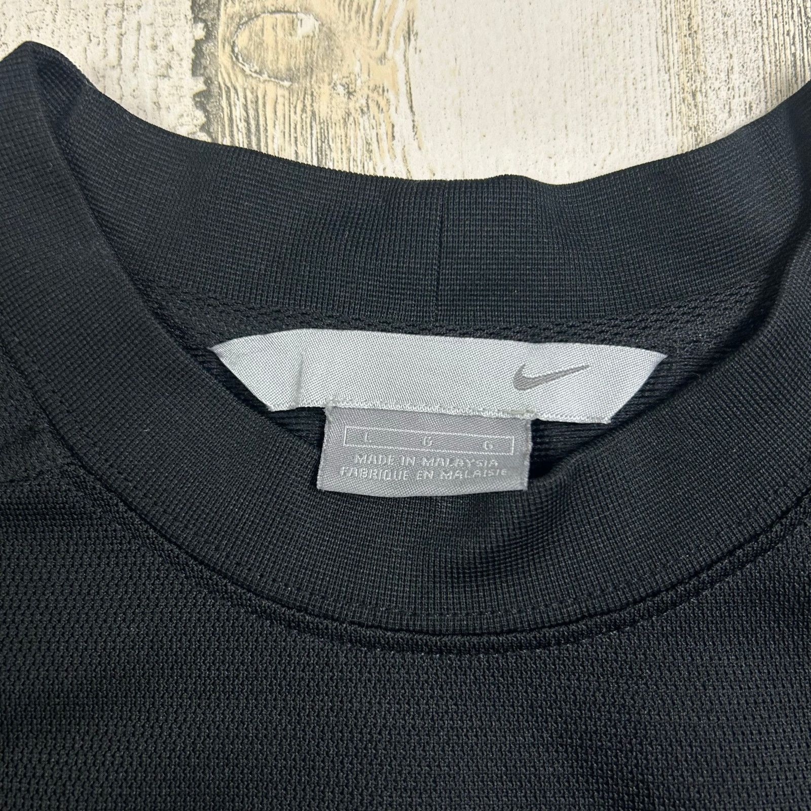 Nike × Vintage Vintage Y2K Nike Black Polyester Long Sleeve Shirt Size US L / EU 52-54 / 3 - 3 Thumbnail