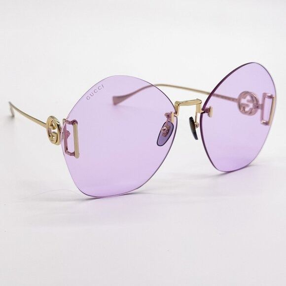 Gucci NEW GUCCI SUNGLASSES GG1203S 001 GOLD WOMEN EYEWEAR GUCCI Size ONE SIZE - 7 Thumbnail
