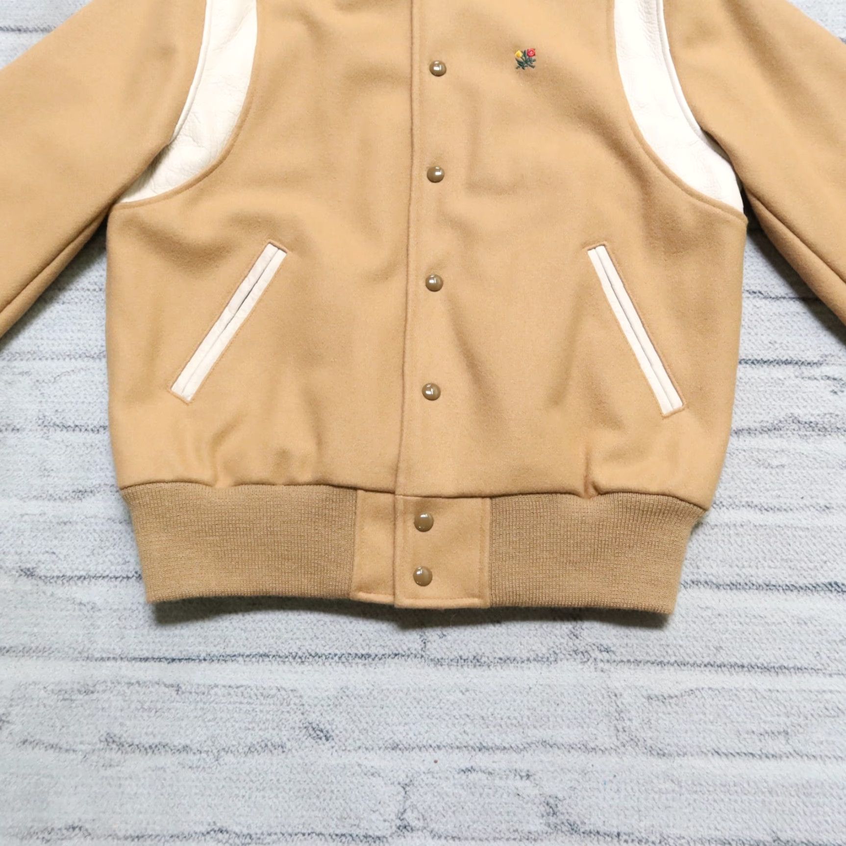 Aime Leon Dore Aime Leon Dore x Golden Bear Crest Logo Wool Varsity Jacket Size L Brown Mens Size US L / EU 52-54 / 3 - 3 Thumbnail