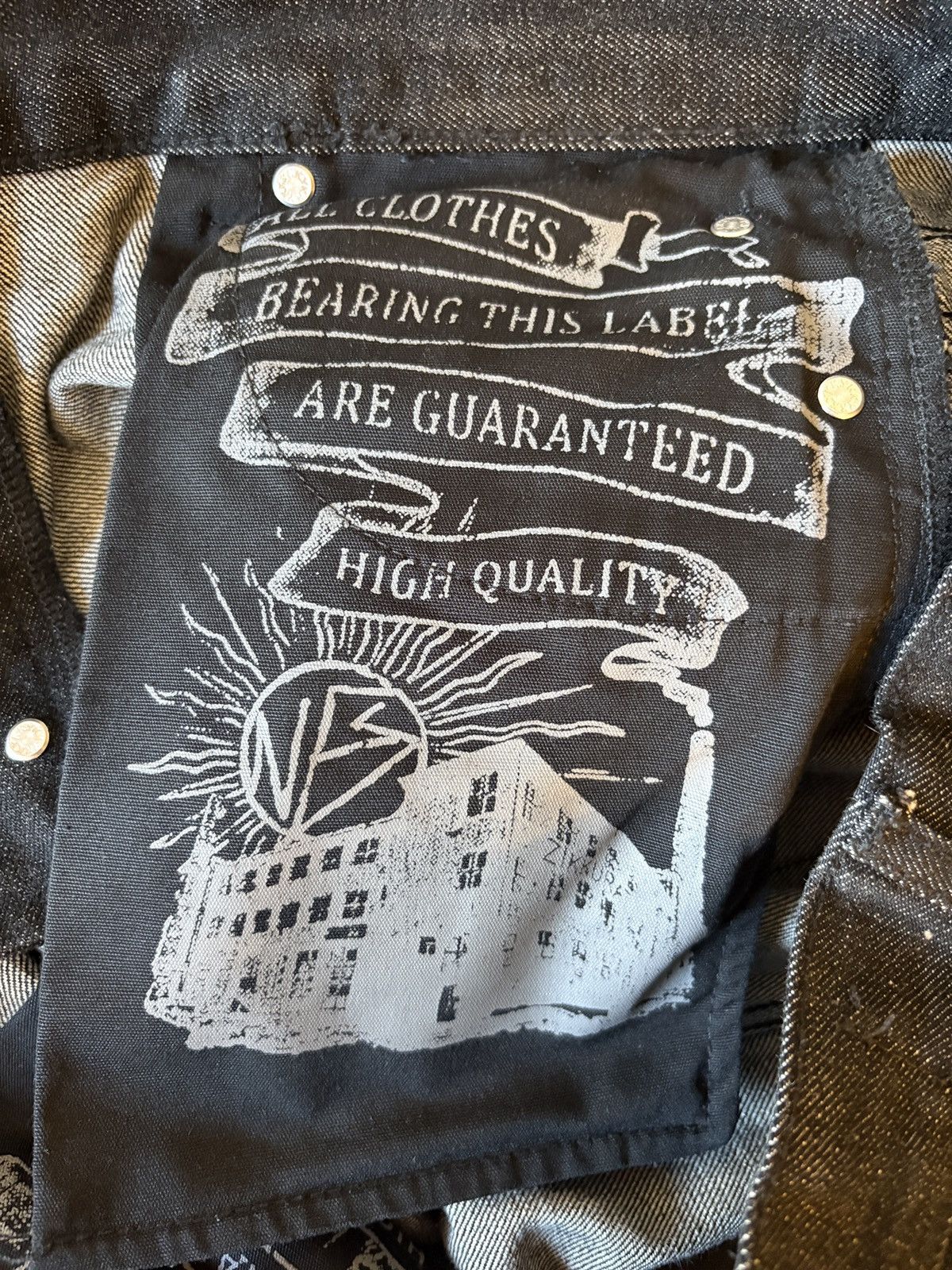No Faith Studios No Faith Studios Japanese Loose Denim Black Size US 30 / EU 46 - 5 Thumbnail