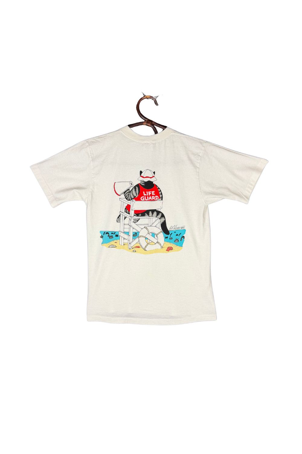 Vintage Vintage B Kliban Crazy Shirts Hawaii Lifeguard Cat Tee Size US M / EU 48-50 / 2 - 2 Thumbnail