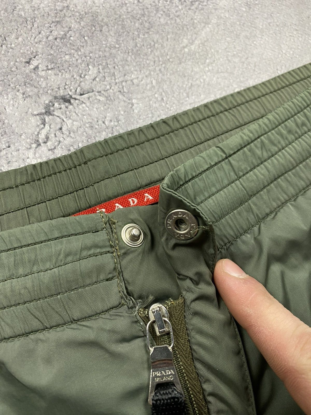 Prada Vintage Prada Nylon Swim Shorts Rare Metal Green Size US 32 / EU 48 - 7 Thumbnail