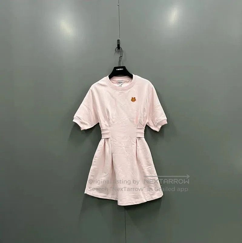 Kenzo KENZO Pink Cotton Short Sleeve Dress . Size XS / US 0-2 / IT 36-38 - 1 Thumbnail