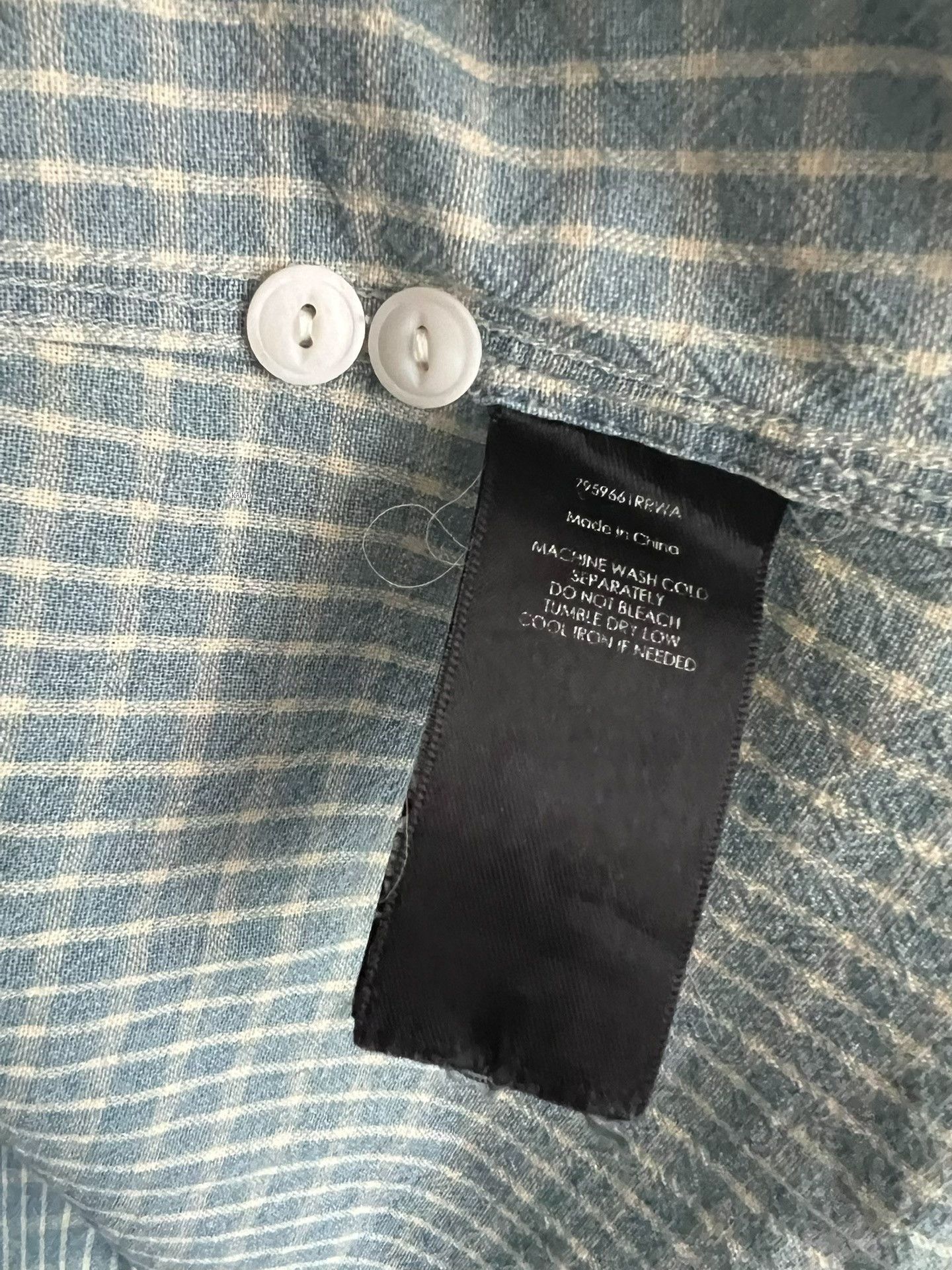 RRL Ralph Lauren RRL Double RL Indigo Check Short-Sleeve Shirt Size US S / EU 44-46 / 1 - 5 Thumbnail