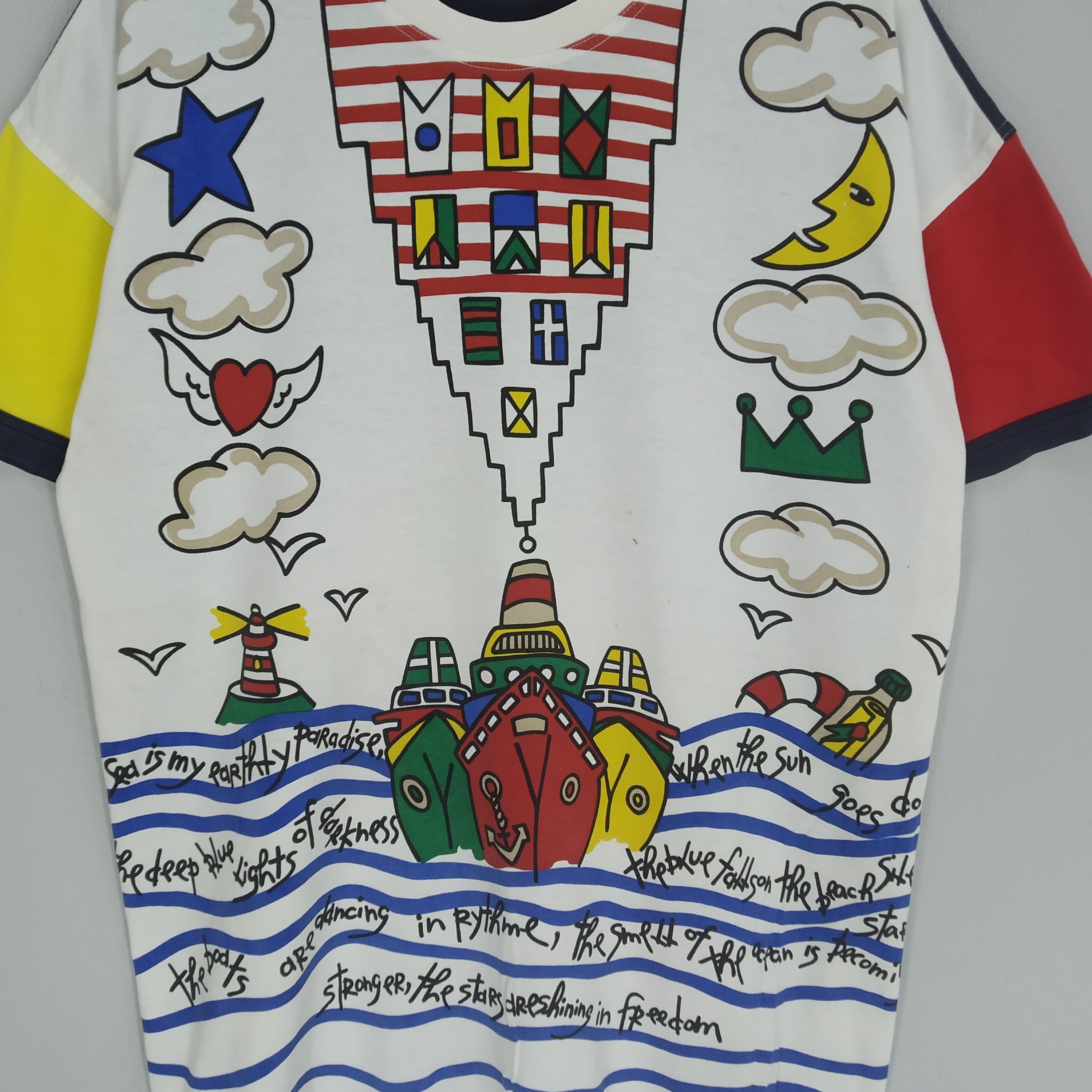 Art Comes First Vintage 90s Jean Charles De Castelbajac Pop Art Sea Paradise Size US L / EU 52-54 / 3 - 5 Thumbnail
