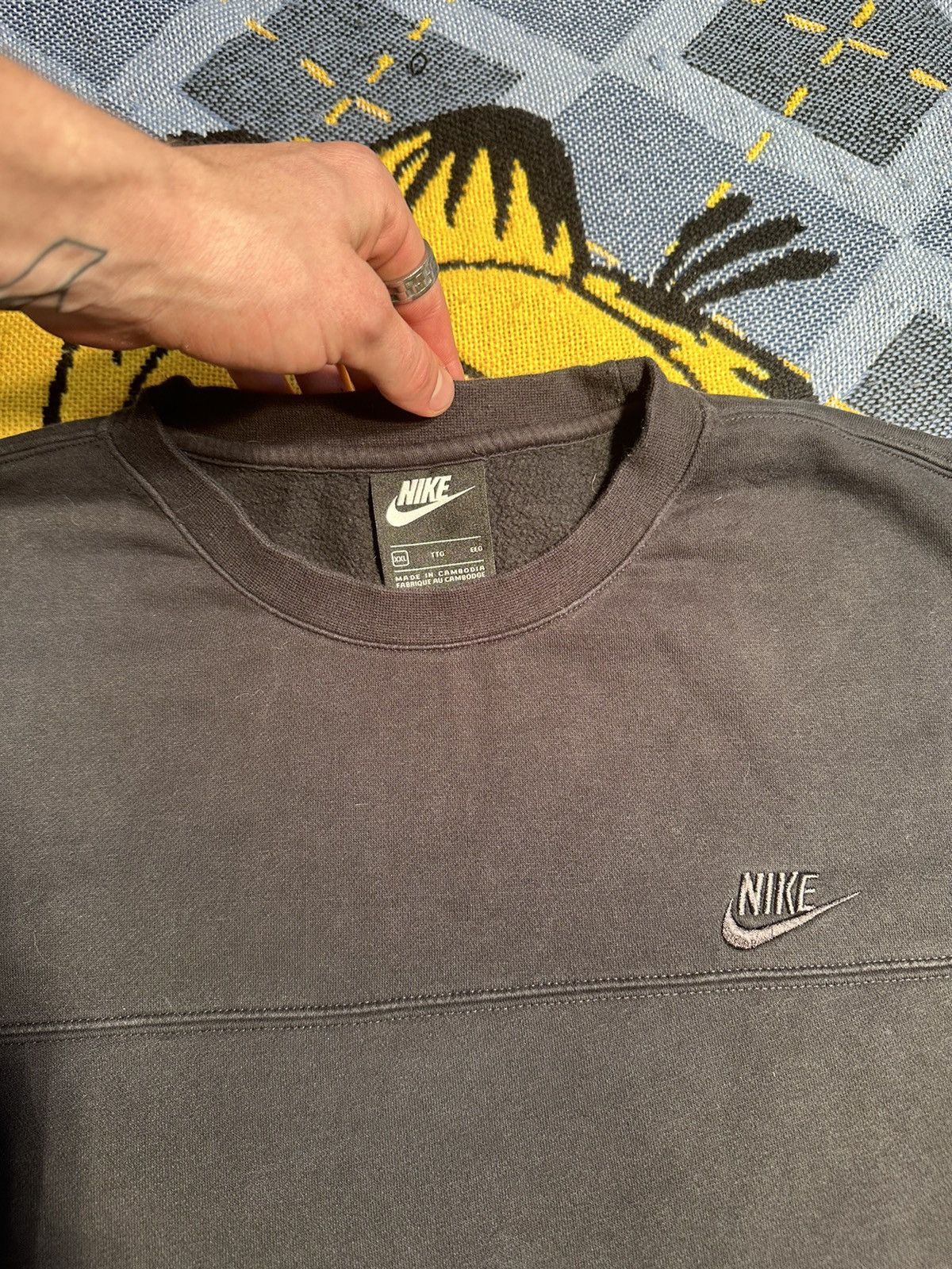 Nike × Vintage Vintage Nike Mini Swoosh Spell Out Crewneck Sweater Size US M / EU 48-50 / 2 - 3 Thumbnail
