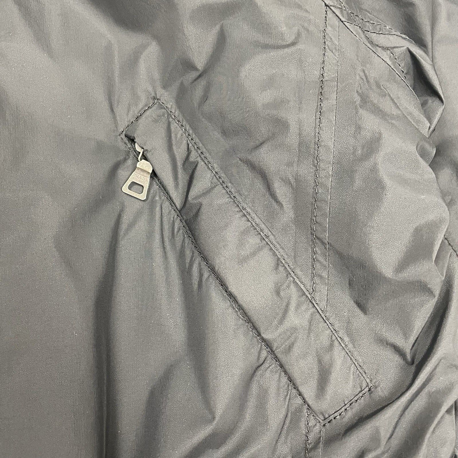 Prada Prada Goretex Jacket Fur Trim Belted Coat Black Goat Fur Size L / US 10 / IT 46 - 6 Thumbnail
