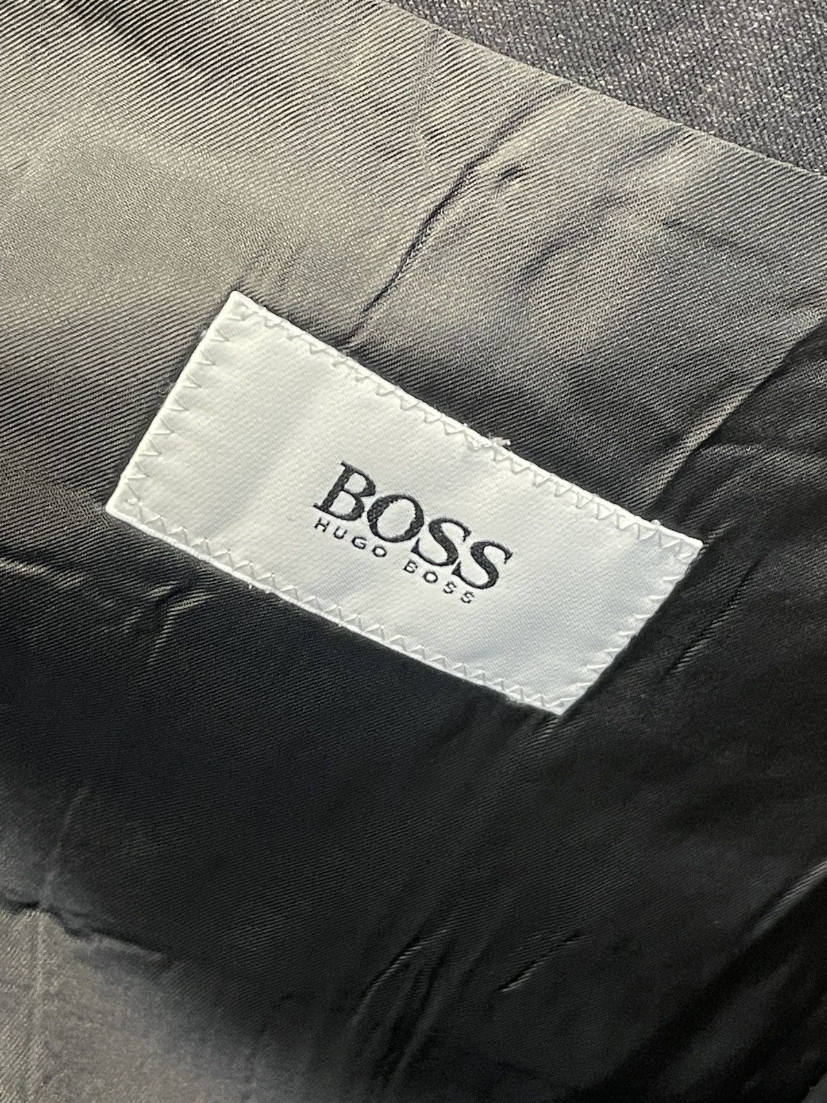 Hugo Boss Vintage double-breasted jacket blazer hugo boss dark gray 40 Size 40L - 6 Thumbnail