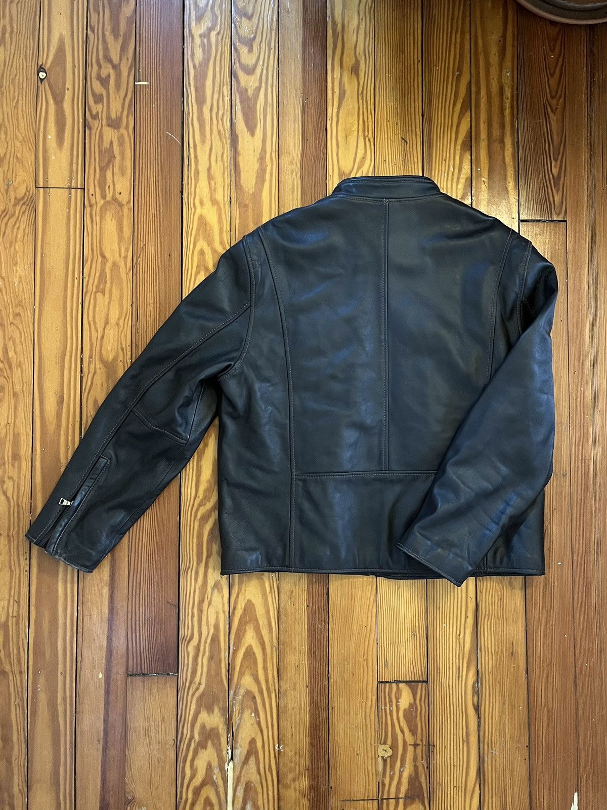Andrew Marc Marc New York Black Leather Bomber w/ Quilted Interior Size US XL / EU 56 / 4 - 3 Thumbnail