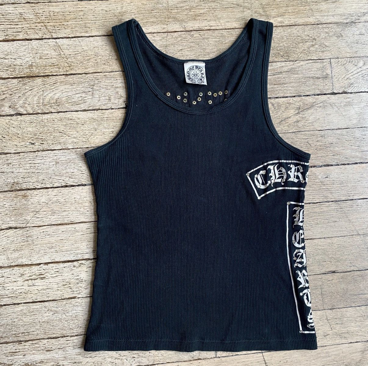 Chrome Hearts Chrome hearts Swarovski studded spell out tank top 90s Size ONE SIZE - 1 Thumbnail