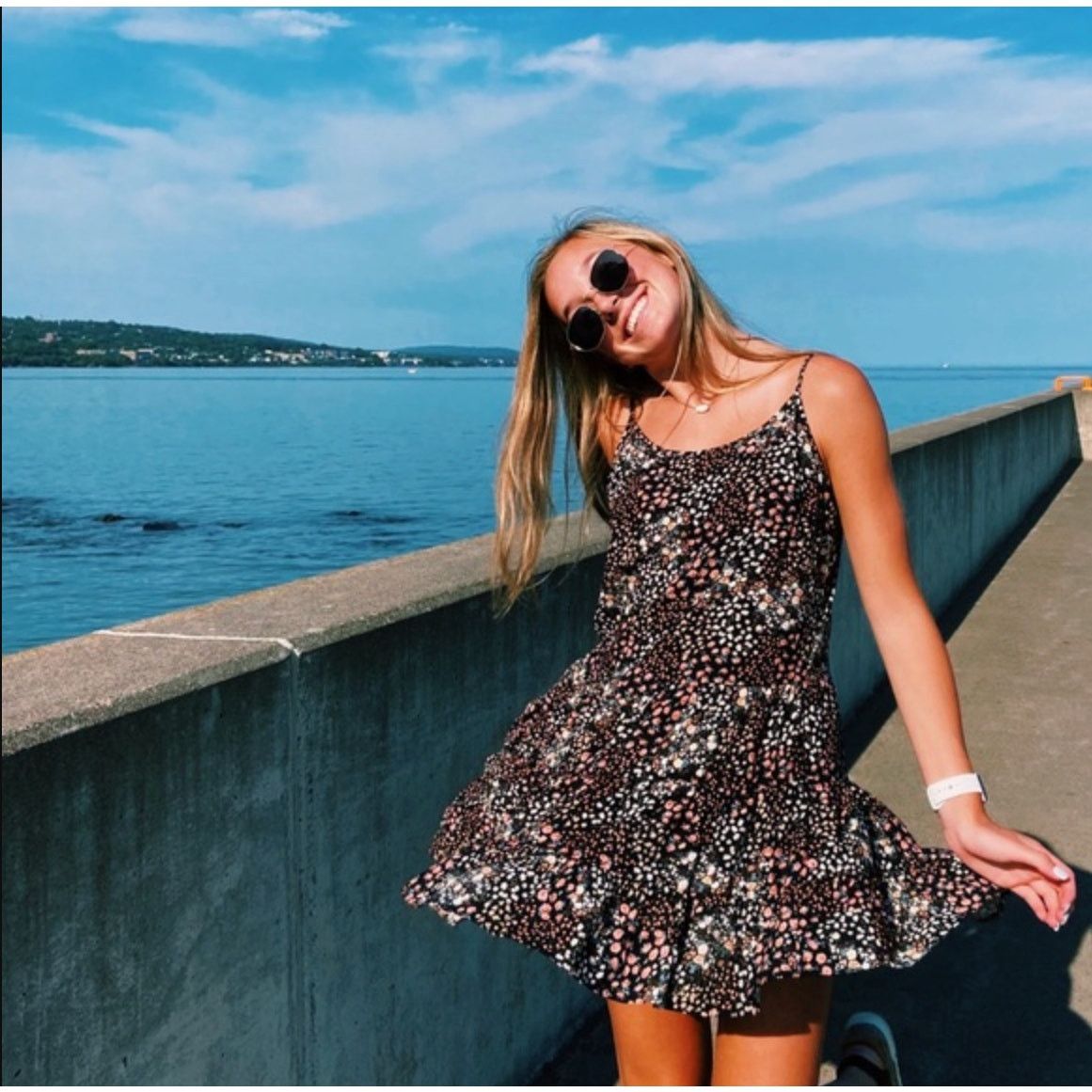 Target Basics Wild Fable Black Floral Tiered Mini Dress Spaghetti Strap XS Size XS / US 0-2 / IT 36-38 - 6 Thumbnail