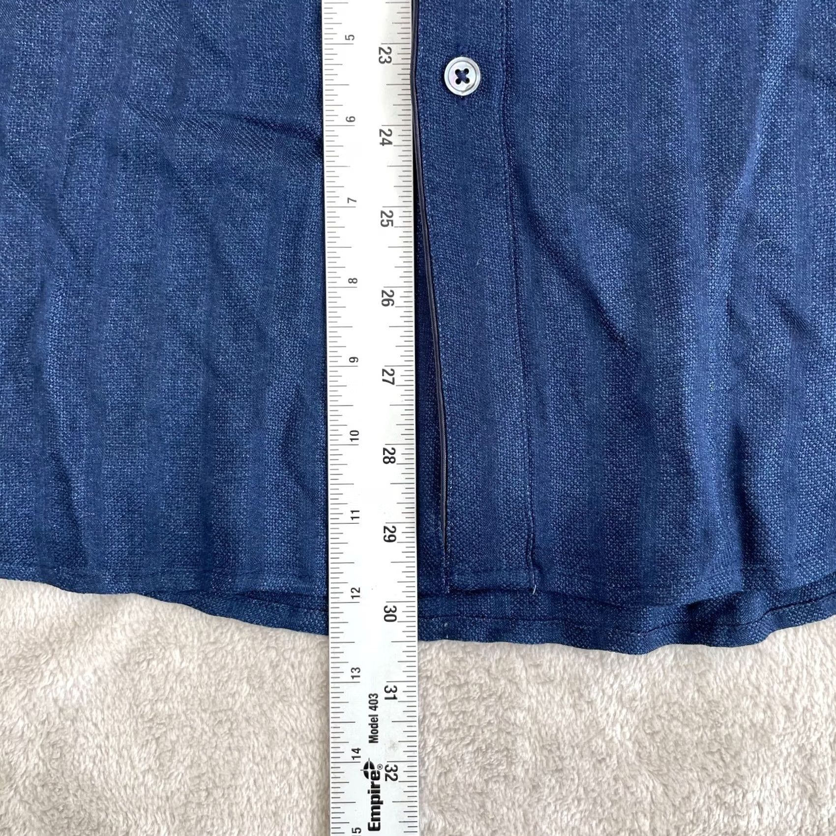 John Varvatos John Varvatos Shirt Men L Blue Band Mandarin Collar Long Sleeve NWOT Size US L / EU 52-54 / 3 - 6 Thumbnail