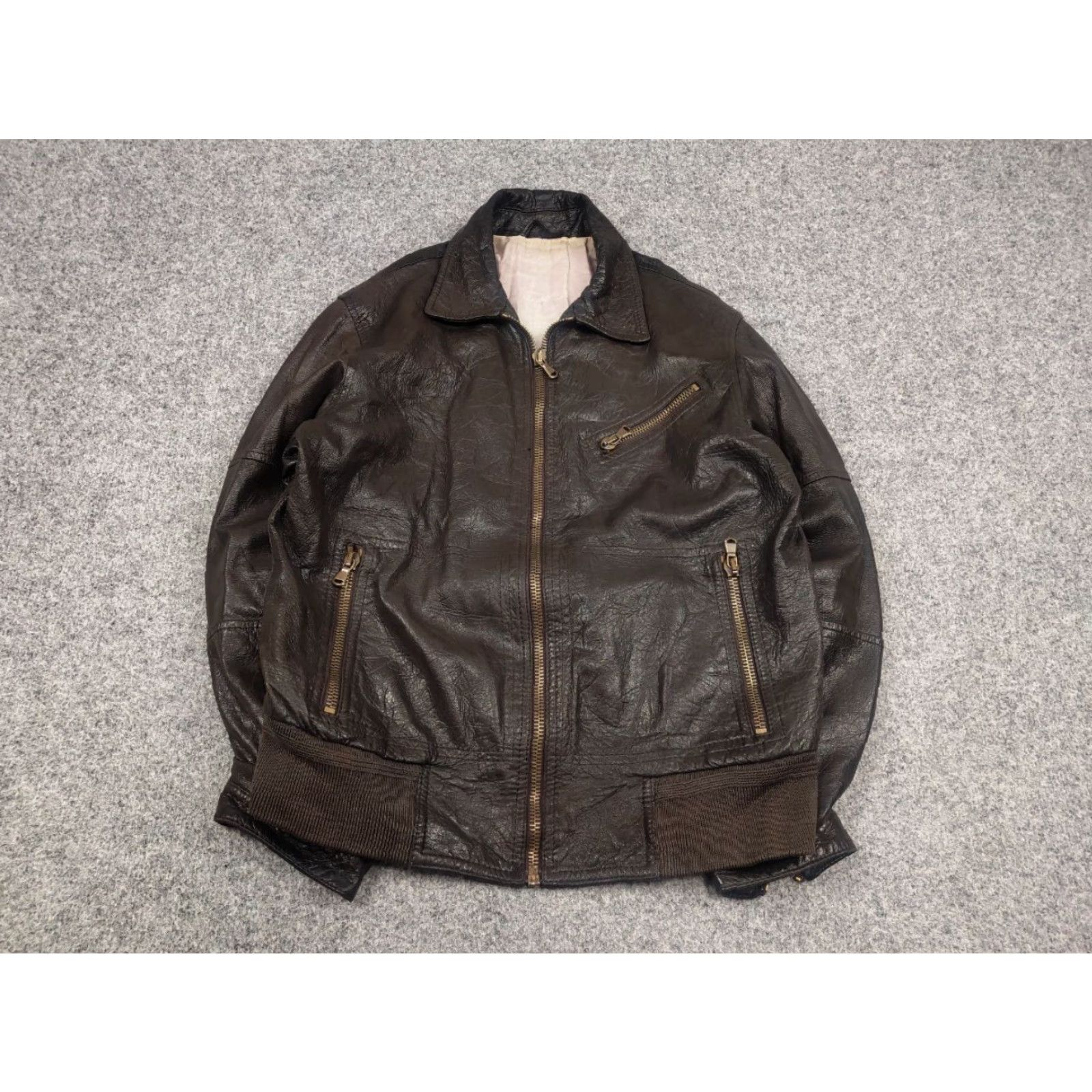Brian Dales VINTAGE Brian Dales Dark Brown leather Zip Pocket Jacket Size US M / EU 48-50 / 2 - 3 Thumbnail