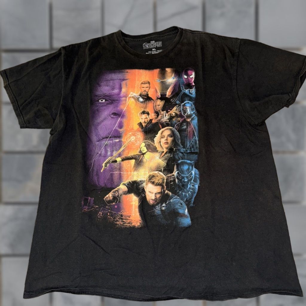 Vintage Marvel Avengers Infinity War T-Shirt XL Men Black 21x25 Size US XL / EU 56 / 4 - 1 Thumbnail