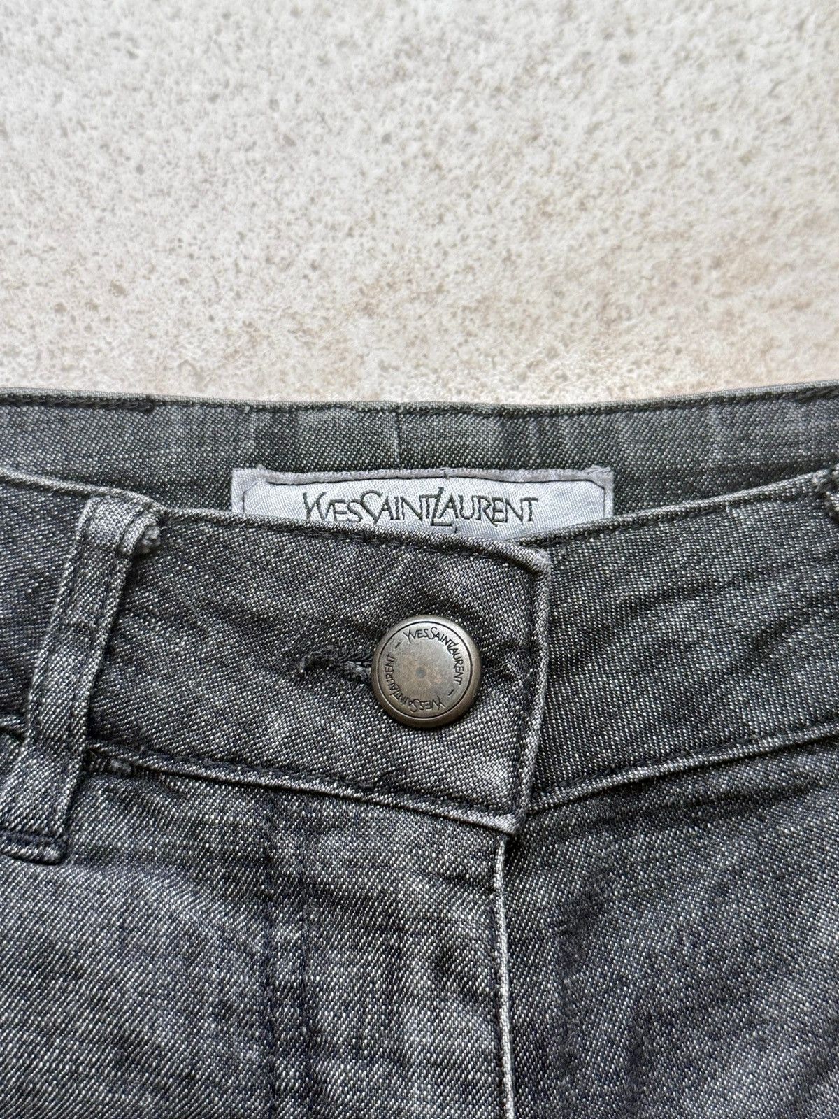 Saint Laurent Paris Yves Saint Laurent Grey Pigmented Denim Size 26" / US 2 / IT 38 - 9 Thumbnail