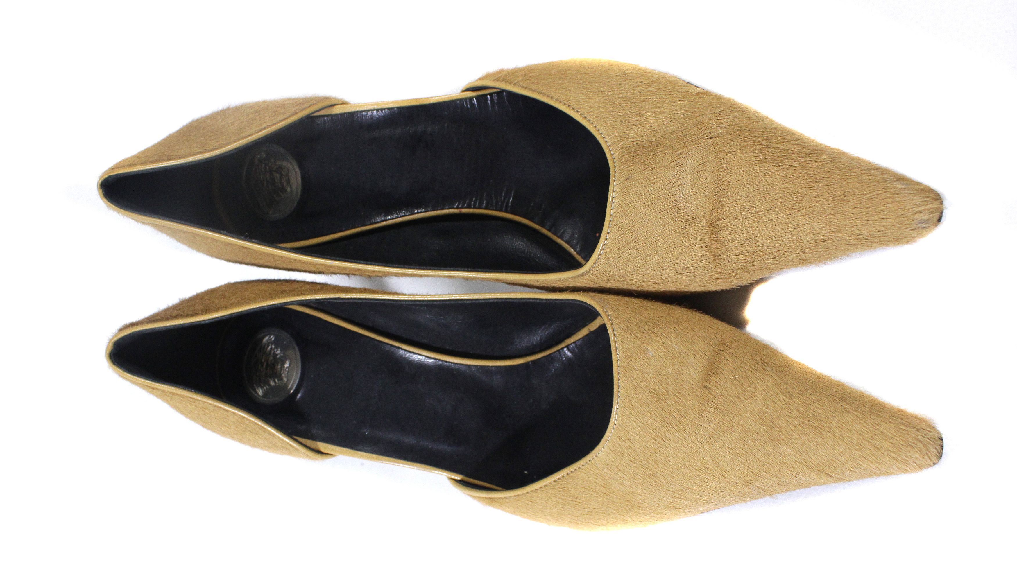 Versace 00S Horse Hair Heels Vintage Size US 8 / IT 38 - 3 Thumbnail