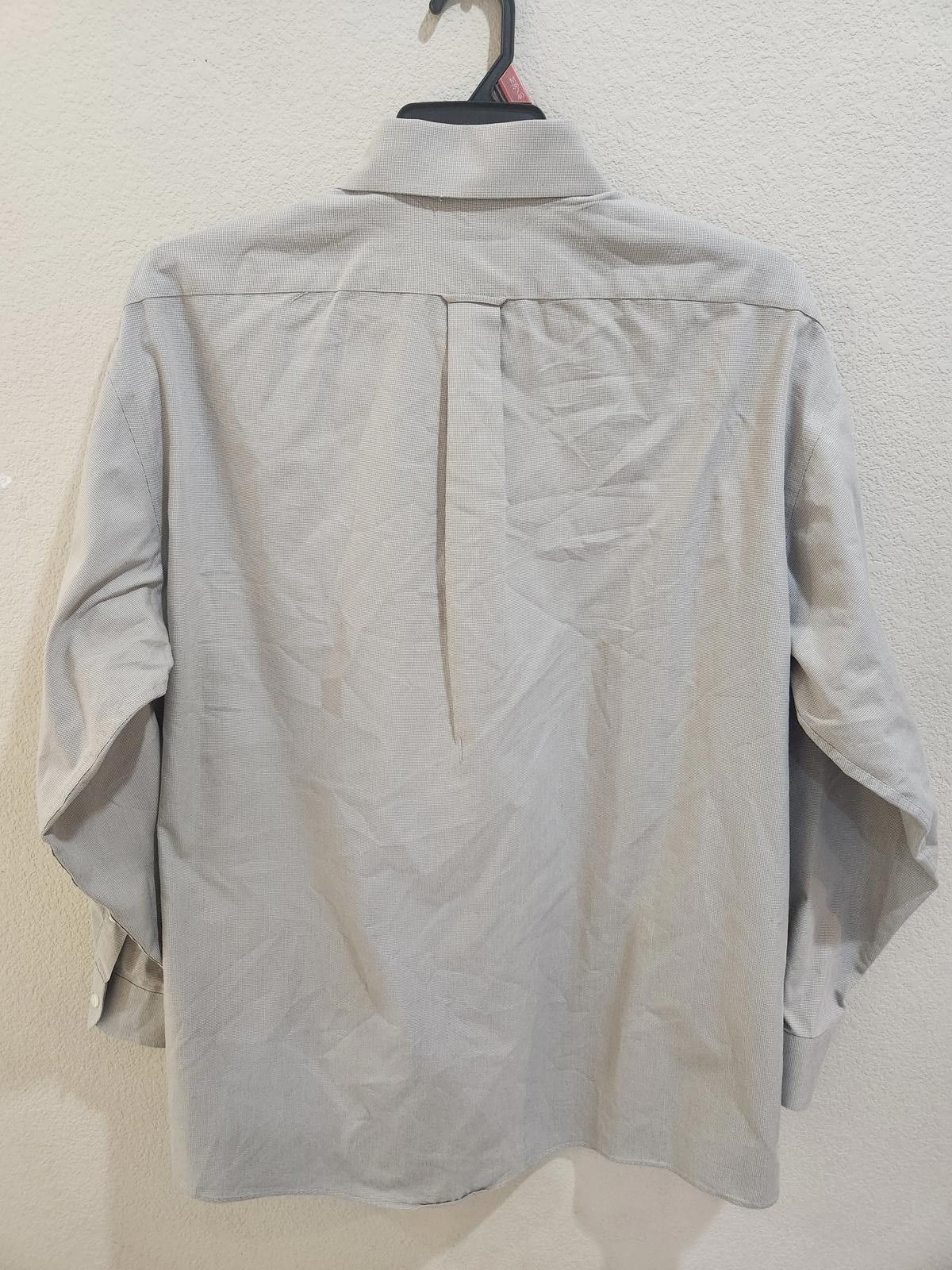 Roundtree & Yorke Roundtree & Yorke Men's Dress Shirt Blended Pinpoint L/S Size 38R - 9 Thumbnail