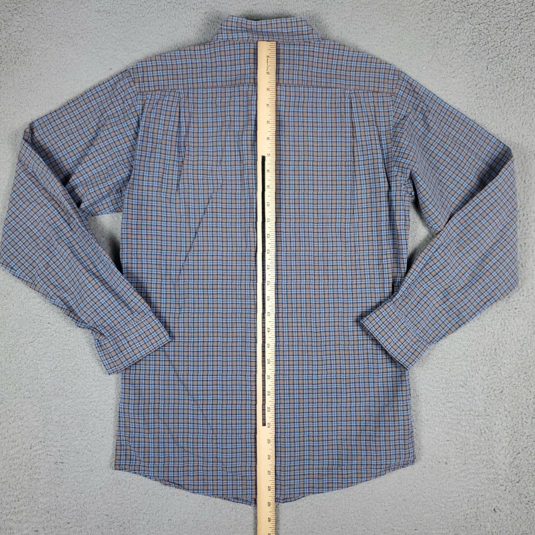 Cremieux Daniel Cremieux Men's Blue Plaid Long Sleeve Button-Up Shirt Size Small Size US S / EU 44-46 / 1 - 4 Thumbnail