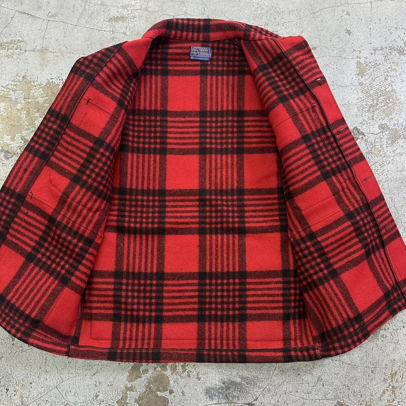 Pendleton × Vintage Vintage Pendleton Buffalo Plaid Wool Hunting Mackinaw Jacket Size US S / EU 44-46 / 1 - 3 Thumbnail