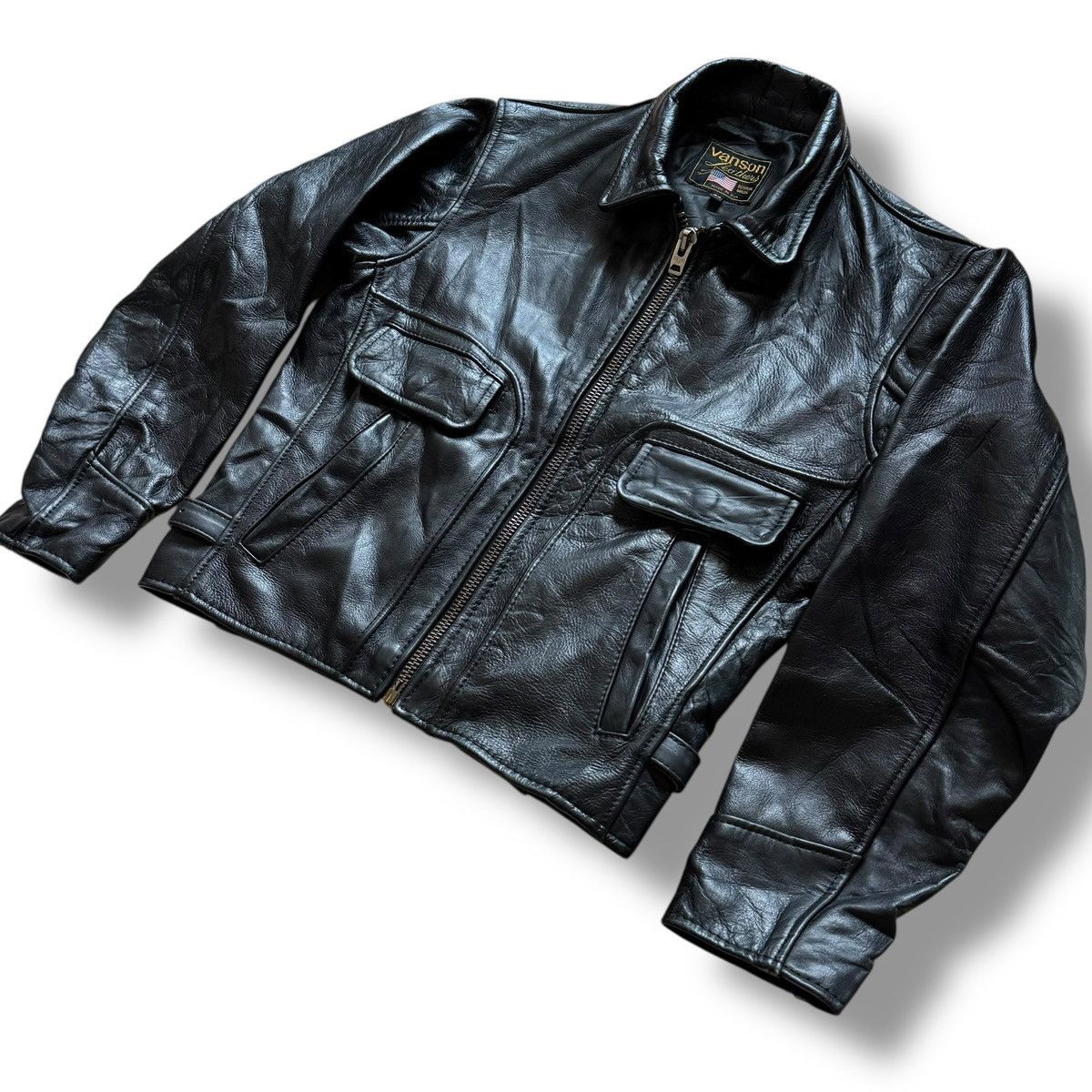 Vanson Leathers 60’s Vanson Leathers Ike Motorcycle Jacket Talon Zipper Size US S / EU 44-46 / 1 - 5 Thumbnail