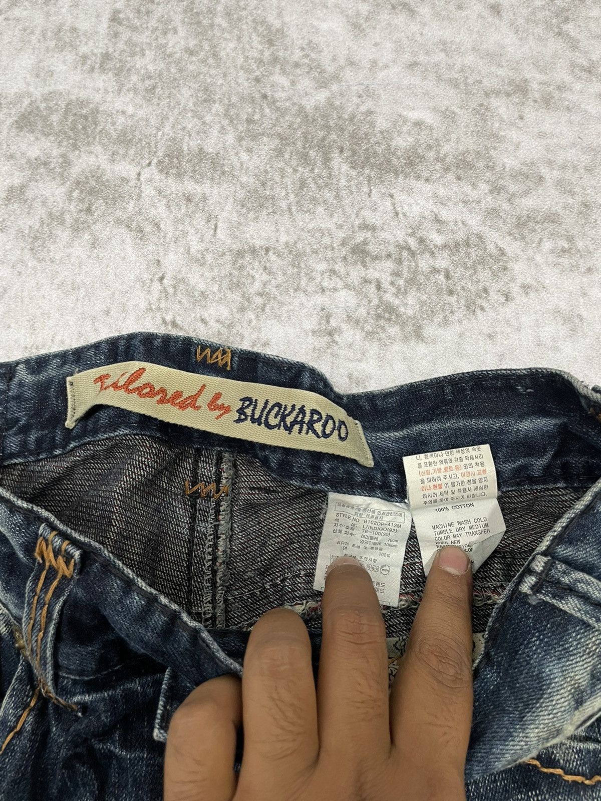 If Six Was Nine × Japanese Brand × Le Grande Bleu (L.G.B.) 2000s Flared buckaro acid wash japan denim pants y2k style Size US 31 - 8 Thumbnail