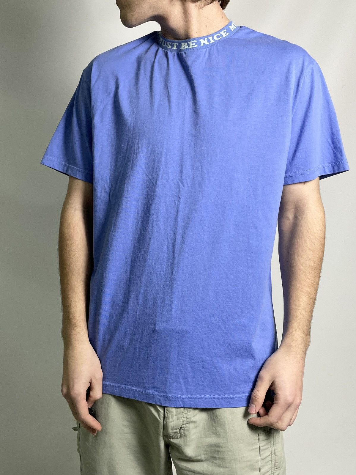 RIPNDIP Ripndip 😸 Must be Nice Collar Logo Blue Basic tee T shirt Size US L / EU 52-54 / 3 - 2 Thumbnail