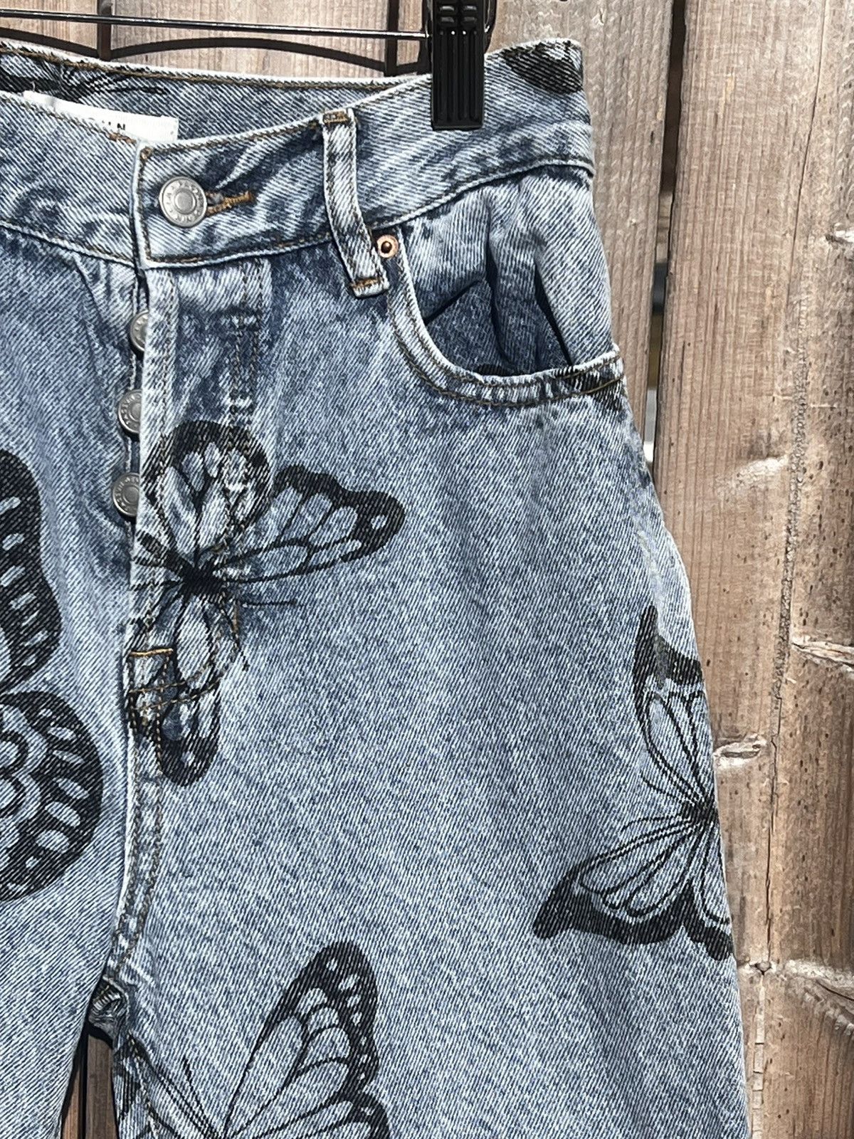 Pacsun PacSun Eco Butterfly High Waisted Straight Leg Jeans Size 25" / US 0 / IT 36 - 8 Thumbnail