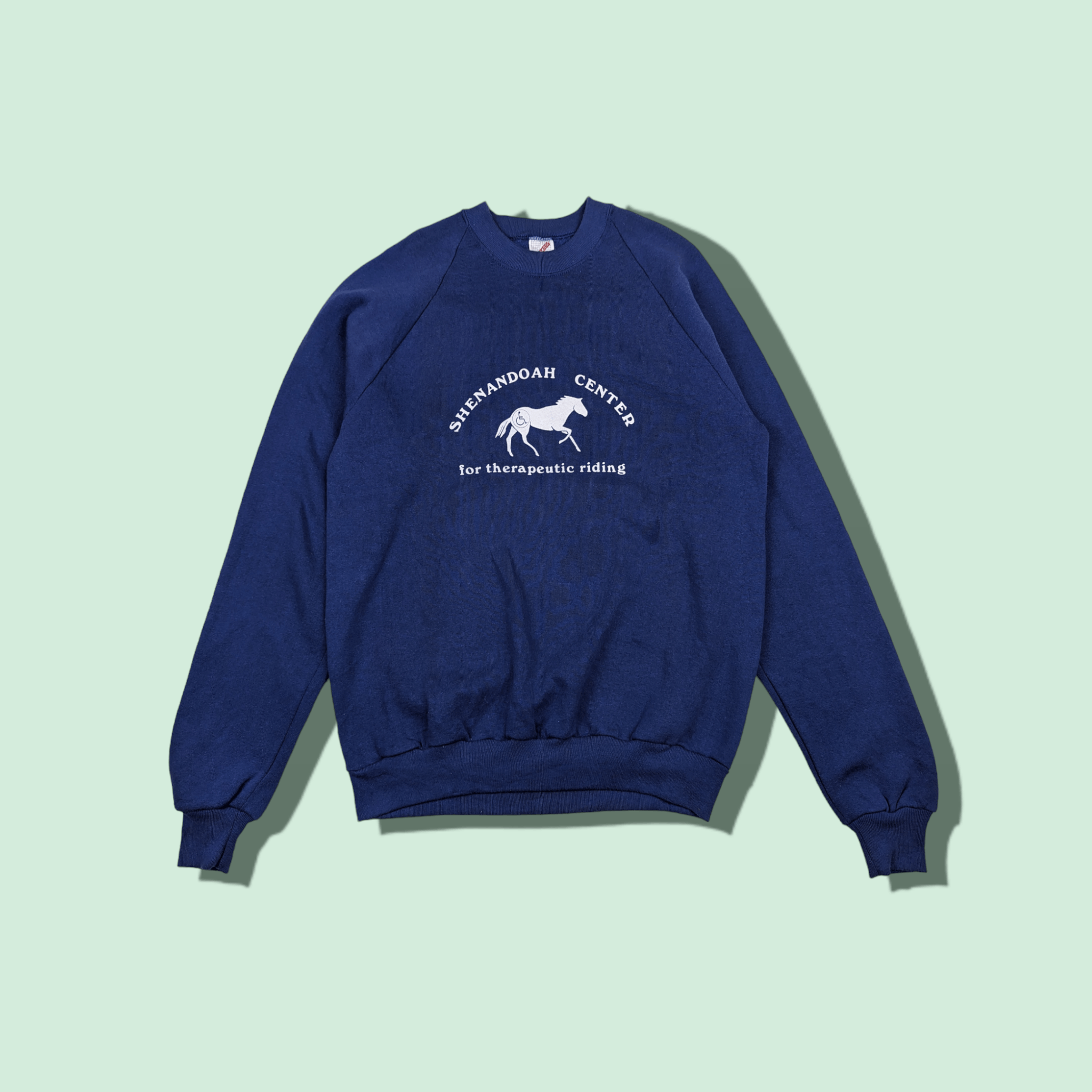 Jerzees Vintage SHENANDOAH CENTRE Therapeutic Riding Horse Jumper Size US L / EU 52-54 / 3 - 1 Thumbnail