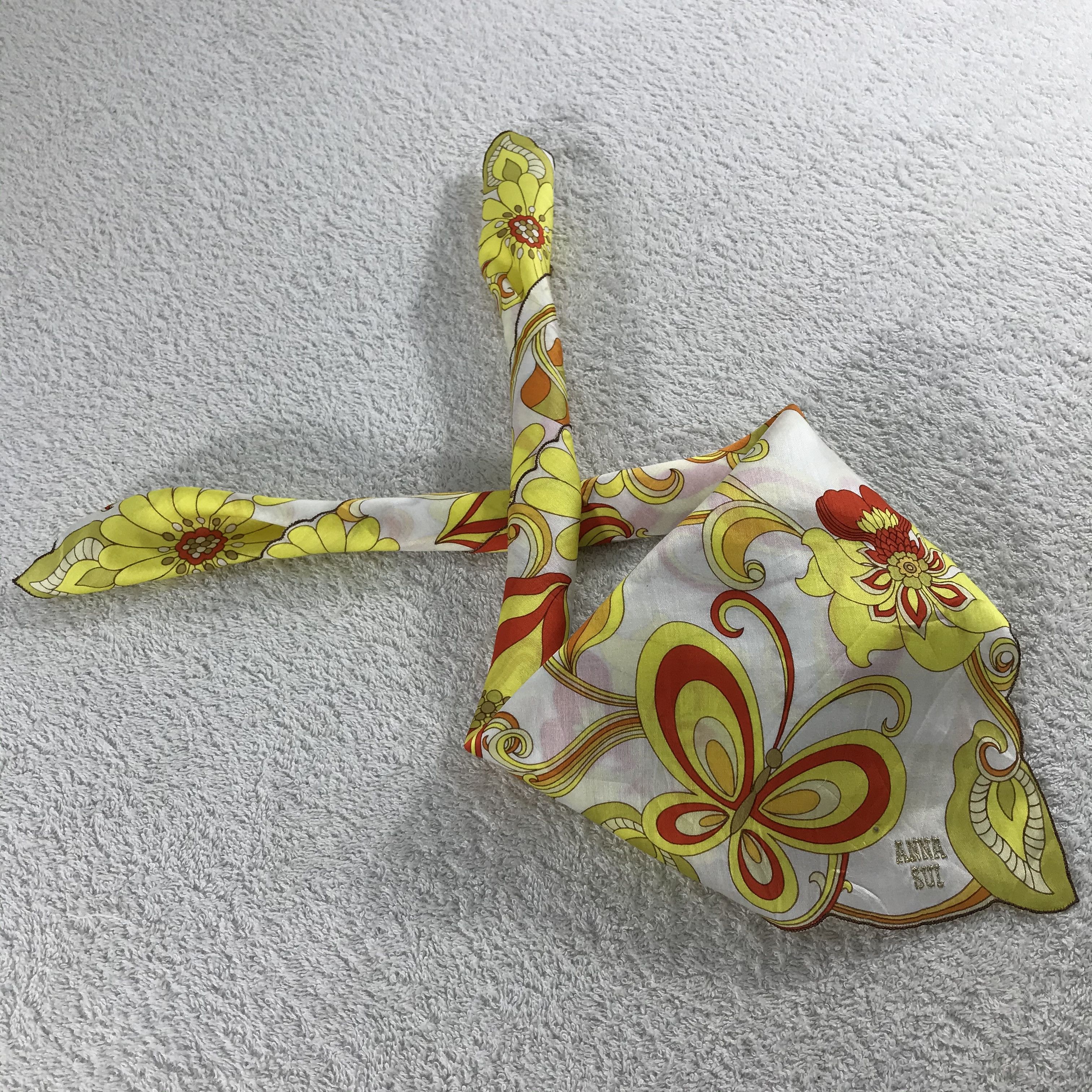 Anna Sui × Vintage Anna Sui Bandana / Handkerchief / Neckerchief - S050 Size ONE SIZE - 4 Thumbnail