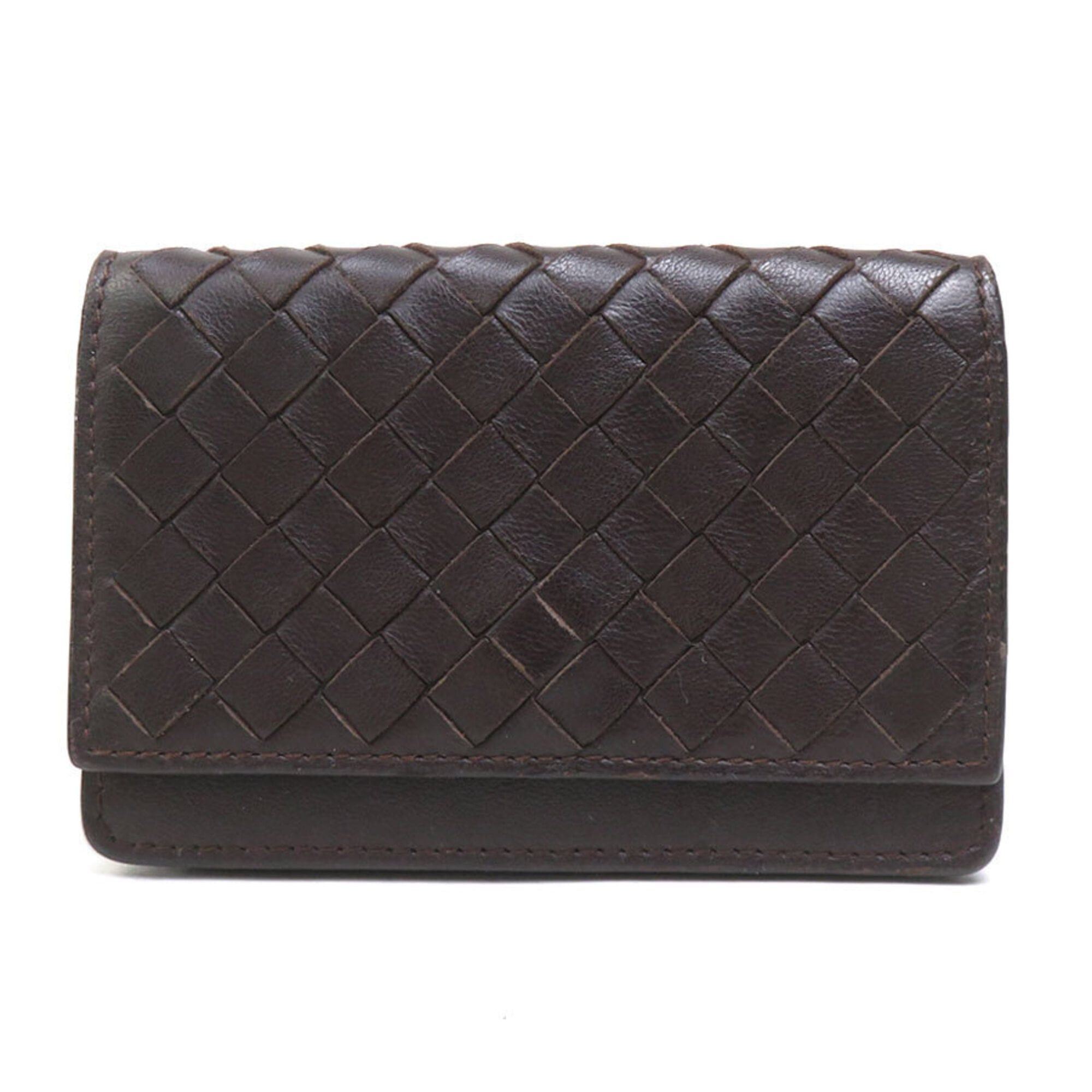 Bottega Veneta Bottega Veneta business card holder/card case, Intrecciato leather, brown, for men and women, 56661a Size ONE SIZE - 1 Thumbnail