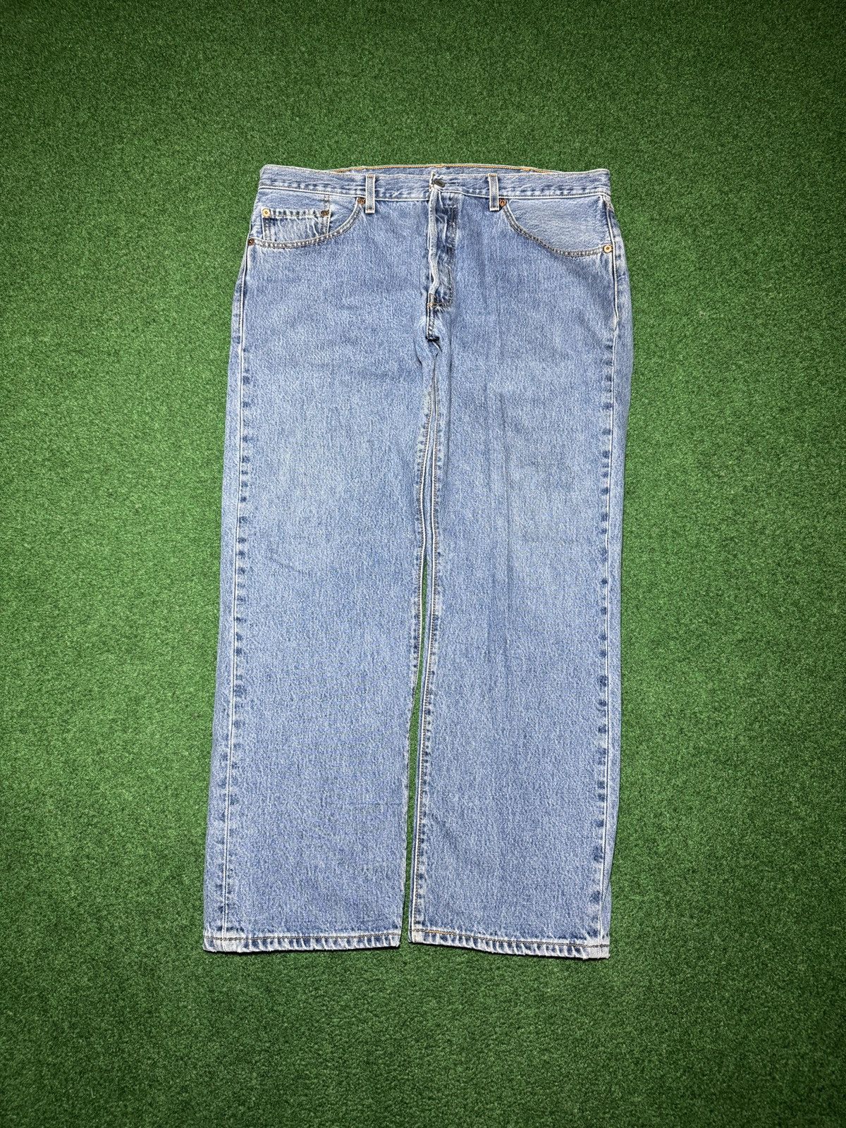 Levi's Vintage Clothing Levi’s 501 Straight 38x28 90s Y2K Denim Button Fly Jeans Size US 38 / EU 54 - 3 Thumbnail