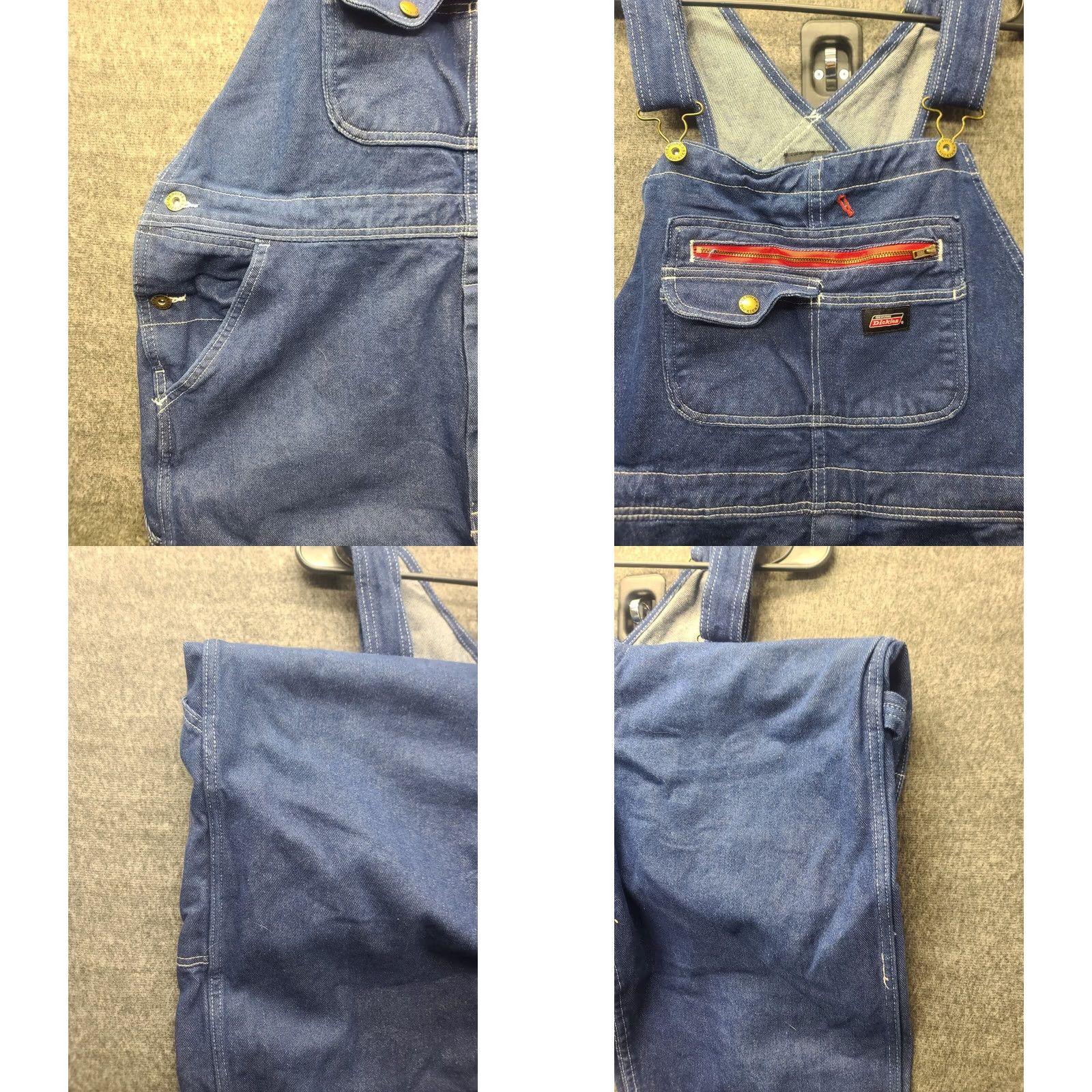Dickies Genuine Dickies Overall Bibs Mens L 42x31 Regular Fit Denim Blue 90s USA Workwear Gympcore? Size US 33 - 8 Thumbnail