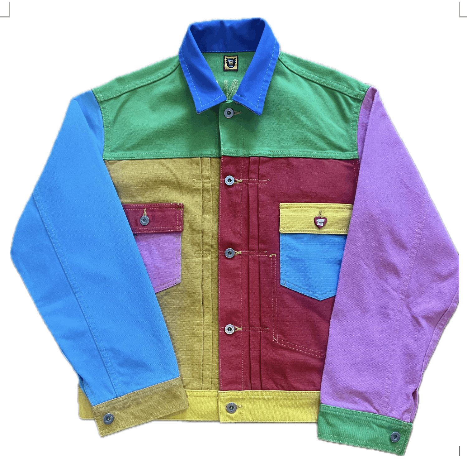 Nigo Human Made – Crazy Patchwork Denim Jacket – Size L – Nigo Size US L / EU 52-54 / 3 - 1 Thumbnail