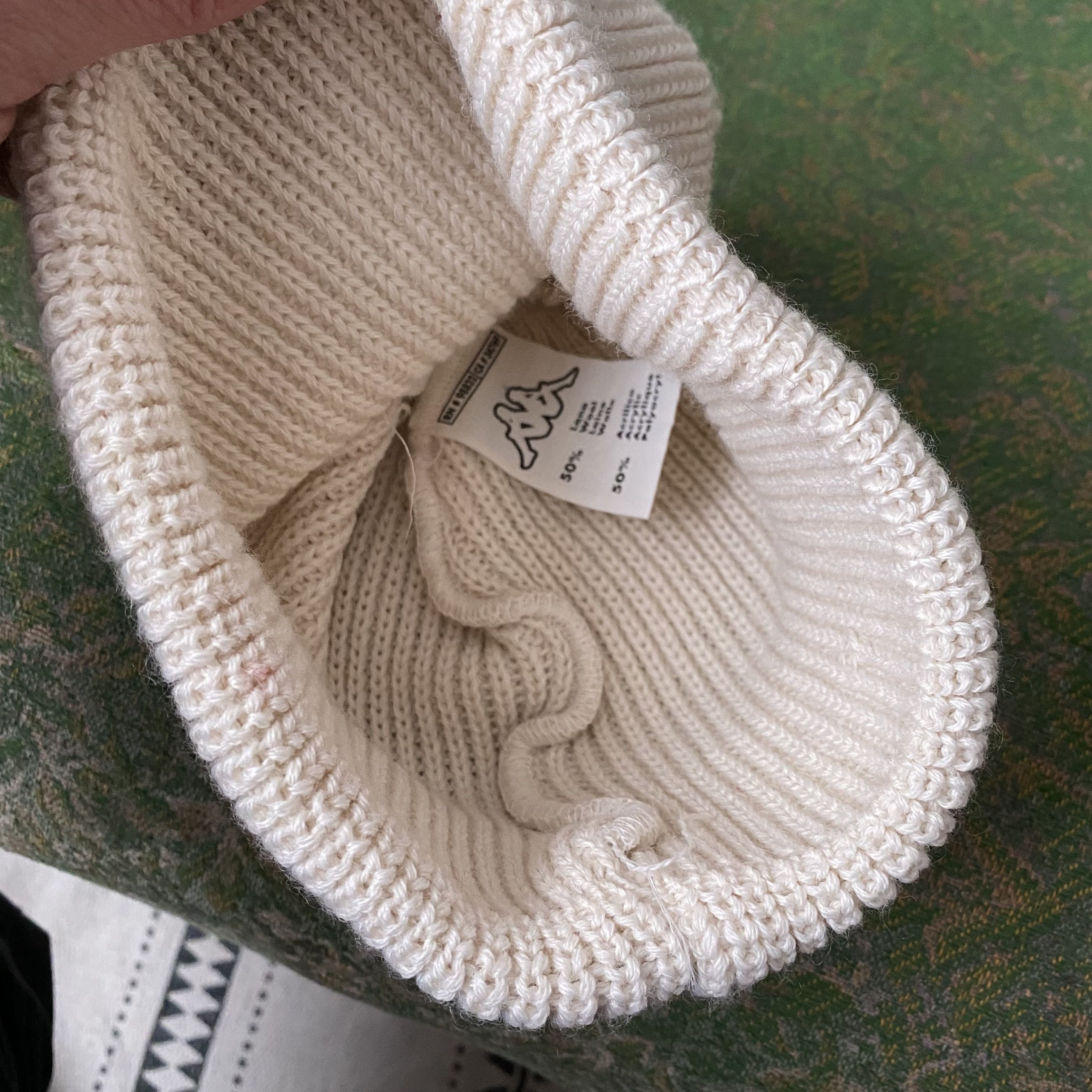 Kappa Vintage 90s Kappa Rib Beanie Hat Wool Y2K Umbro Nike Size ONE SIZE - 4 Thumbnail