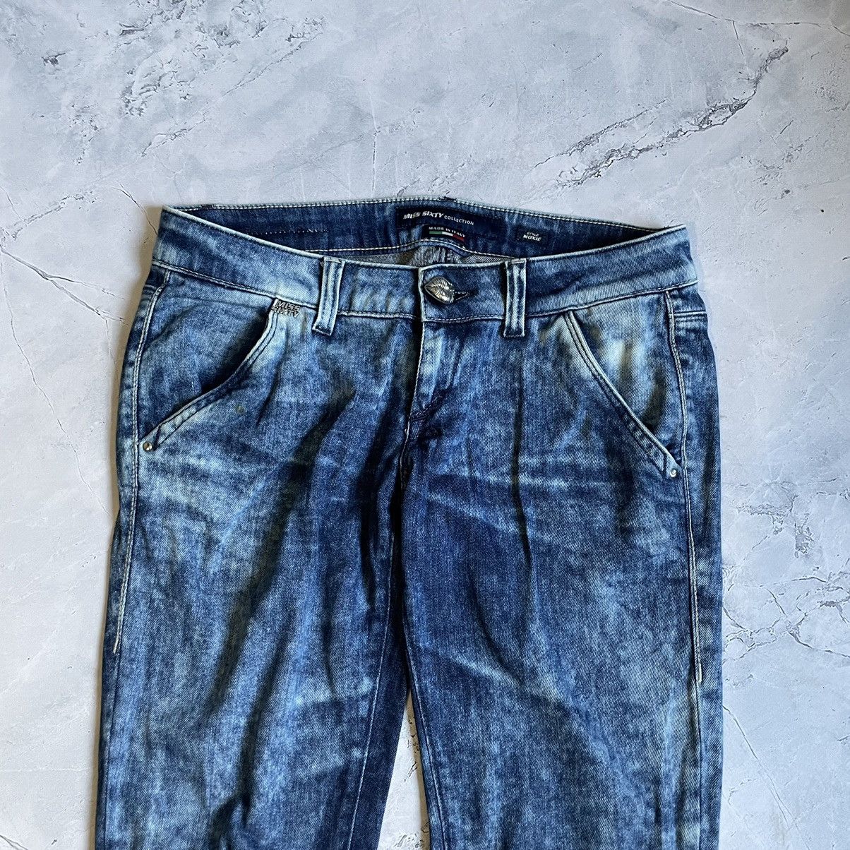 Japanese Brand × Miss Sixty Vintage Miss Sixty Jeans Flared Flap 00s Low Rice Size 28" / US 6 / IT 42 - 4 Thumbnail