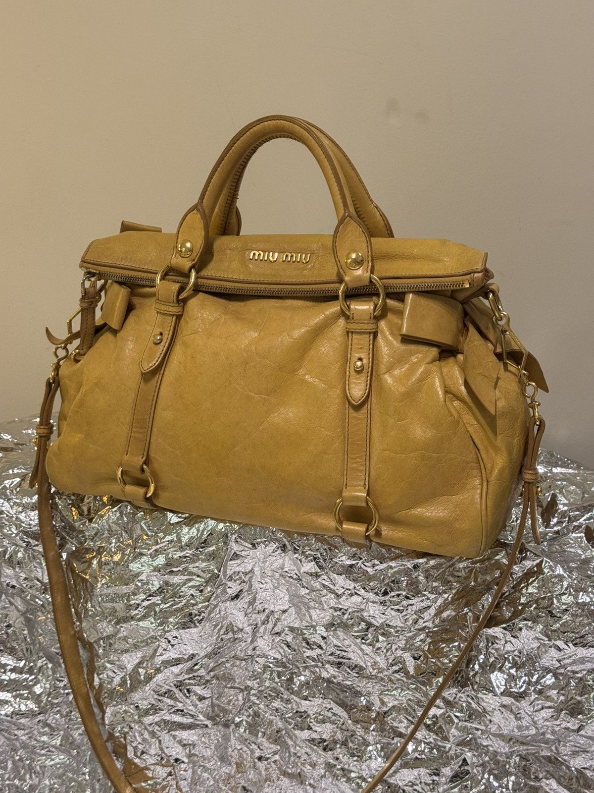 Miu Miu Miu Miu leather bow bag Size ONE SIZE - 2 Thumbnail