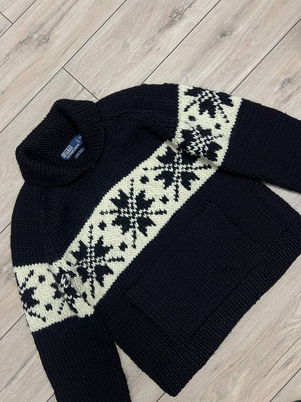 Polo Ralph Lauren 2005 Hand-Knit Ralph Lauren Polo Fair Isle Shawl Sweater XL Size US XL / EU 56 / 4 - 2 Thumbnail