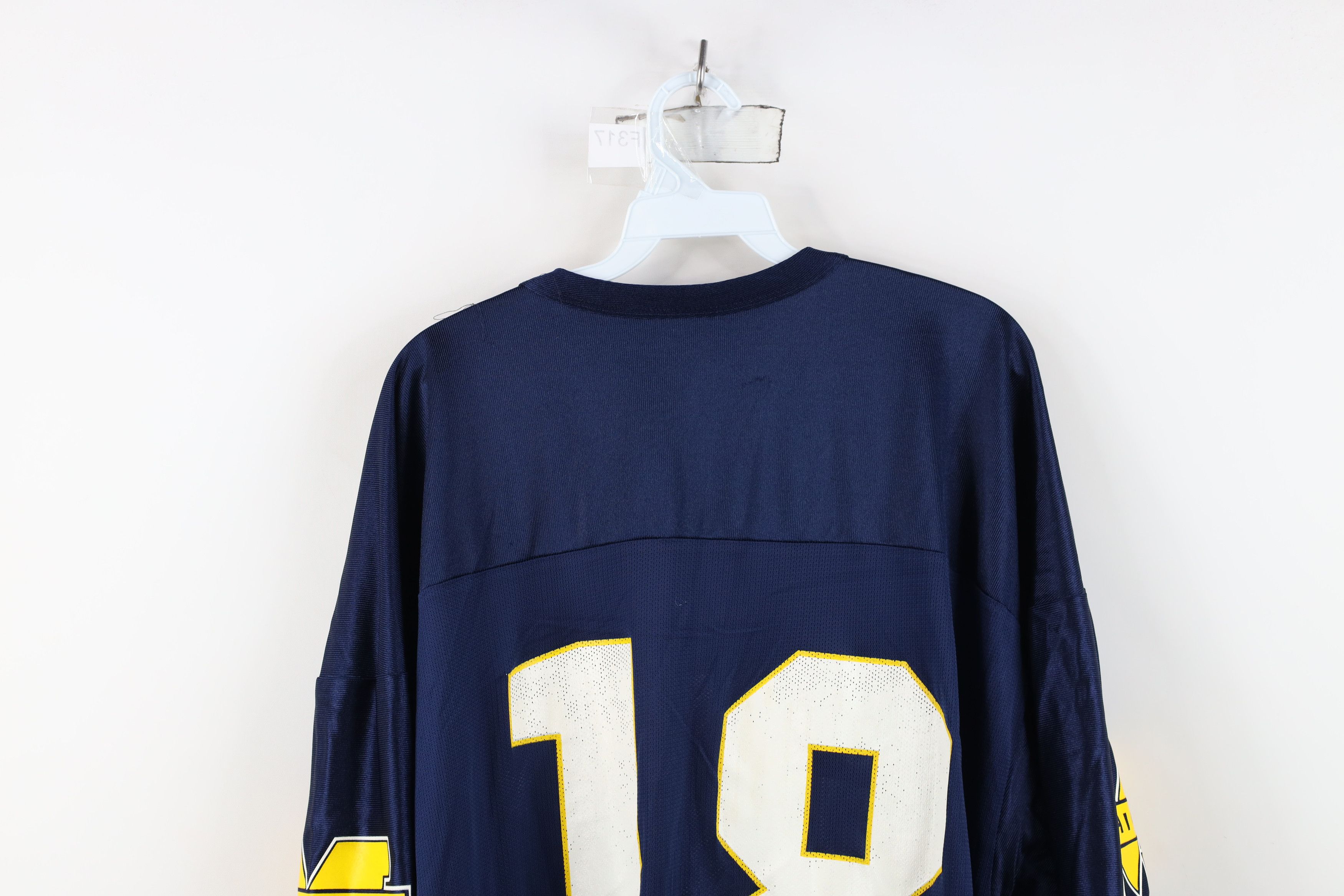 Vintage Vintage 90s University of Michigan Football Jersey Blue USA Size US XXL / EU 58 / 5 - 14 Thumbnail