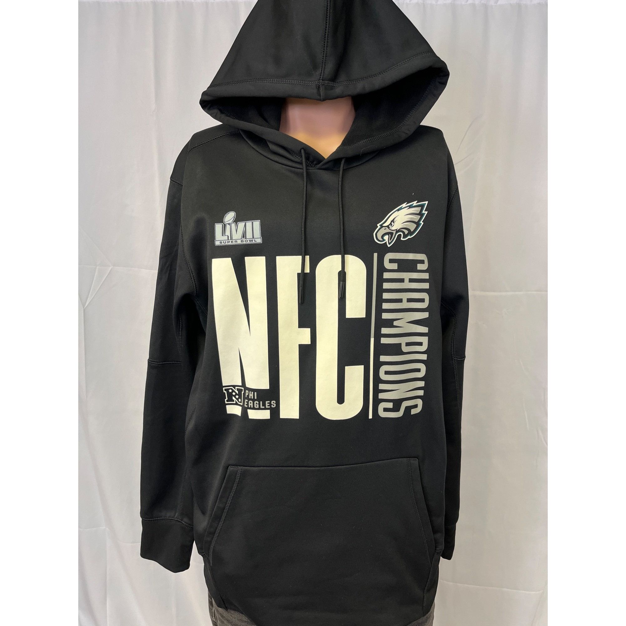 Nike Nike Men's Black Philadelphia Eagle 2022 NFC Champions Hoodi Size US L / EU 52-54 / 3 - 1 Thumbnail