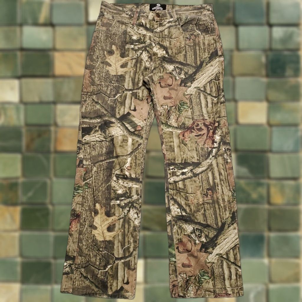 Vintage Mossy Oak Infinity Camo Pants Mens L Twill Camouflage Jeans Retro Hunting Cargo 5-Pocket USA Outdoor Mens Size US 33 - 1 Thumbnail
