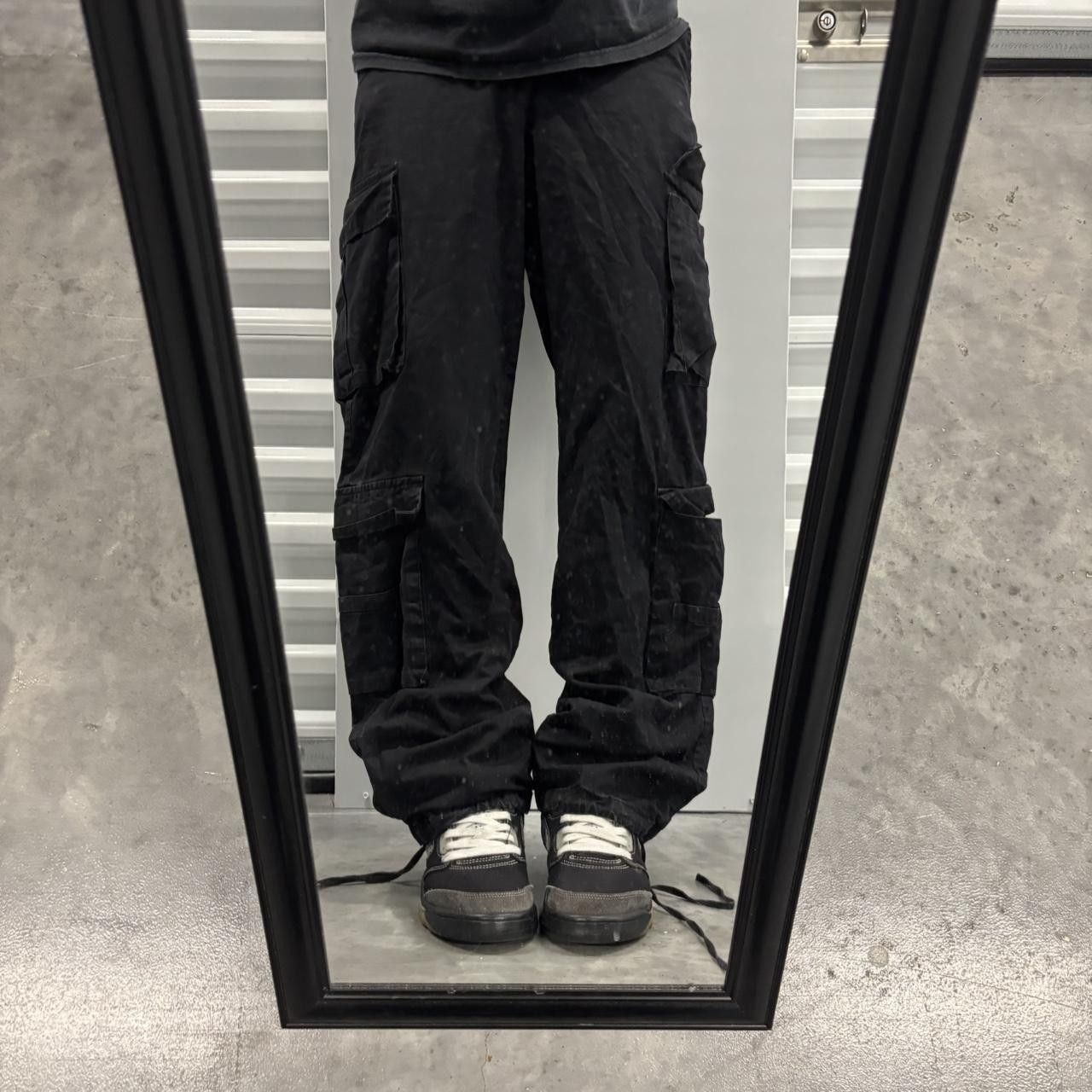 Japanese Brand × Vintage Crazy Vintage Y2K/2000s Black Grunge Streetwear Cargo Pants! Size US 26 / EU 42 - 1 Thumbnail